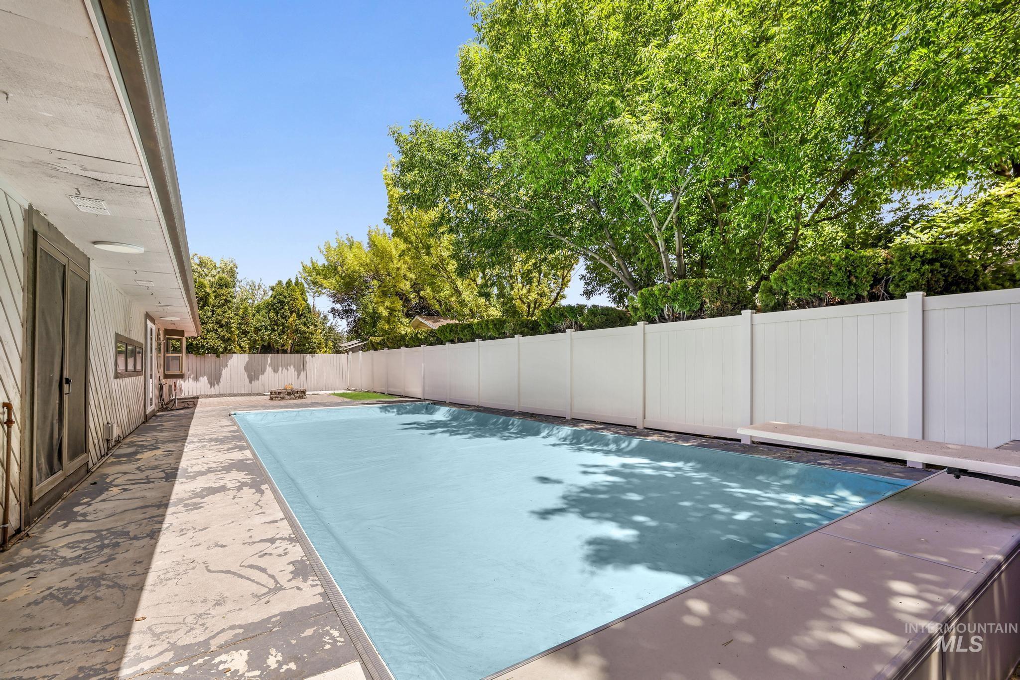 View of pool featuring a fenced backyard