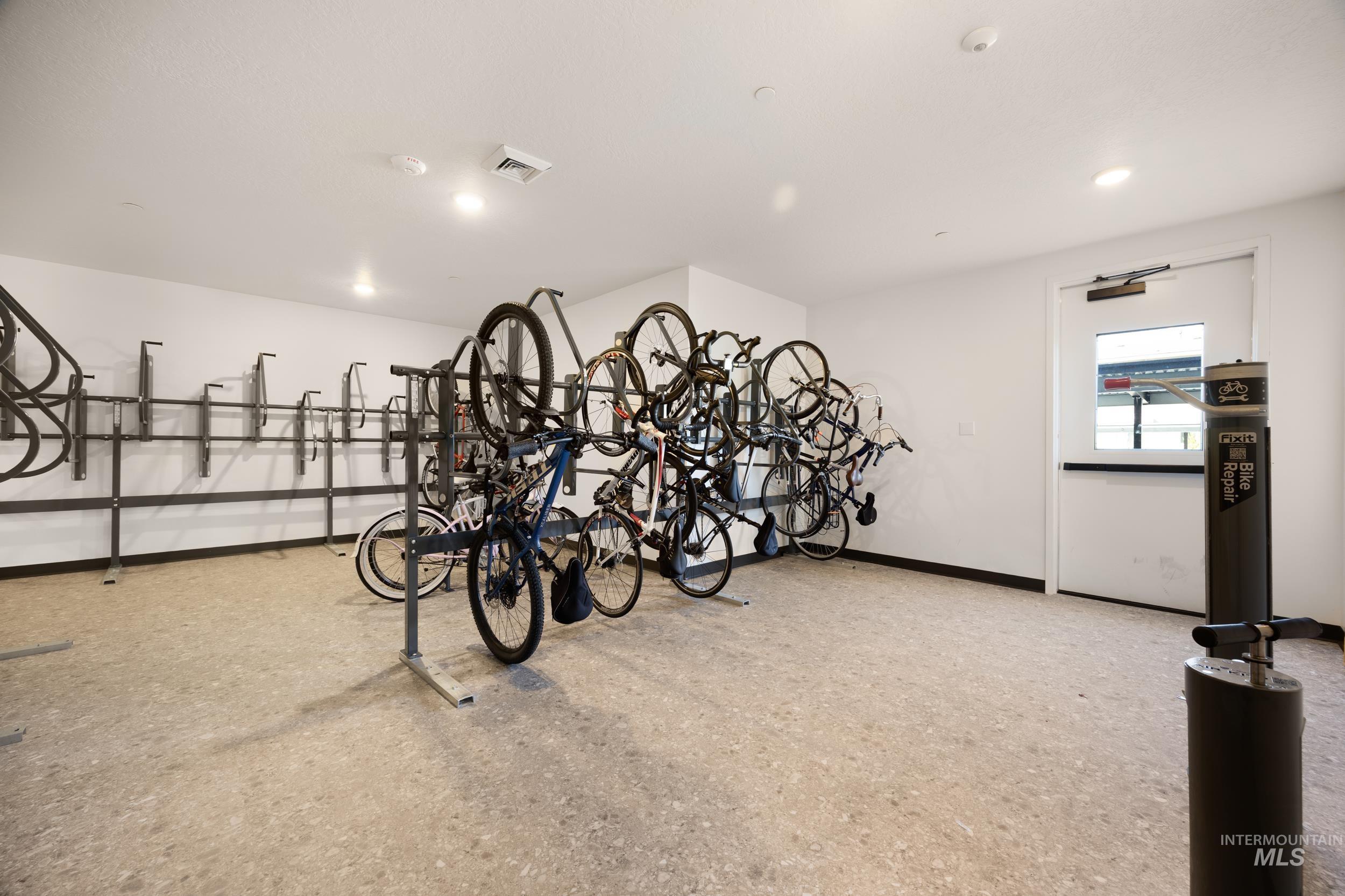 Garage with baseboards