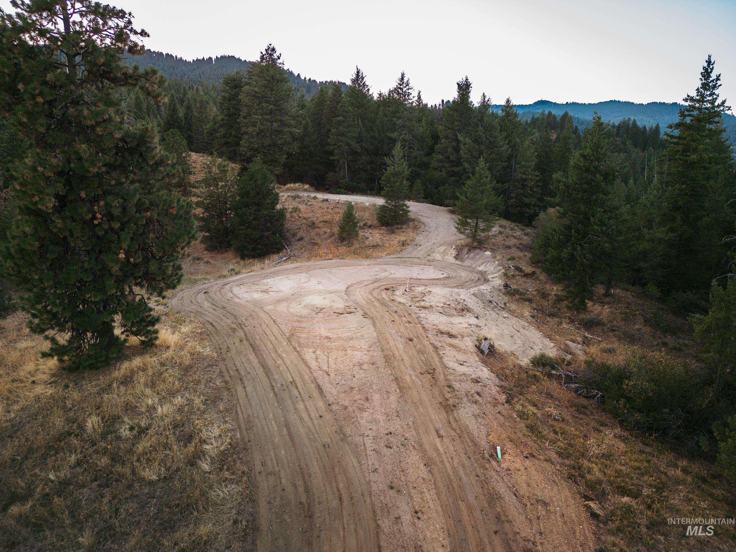 Aerial overview of property's location featuring a forest