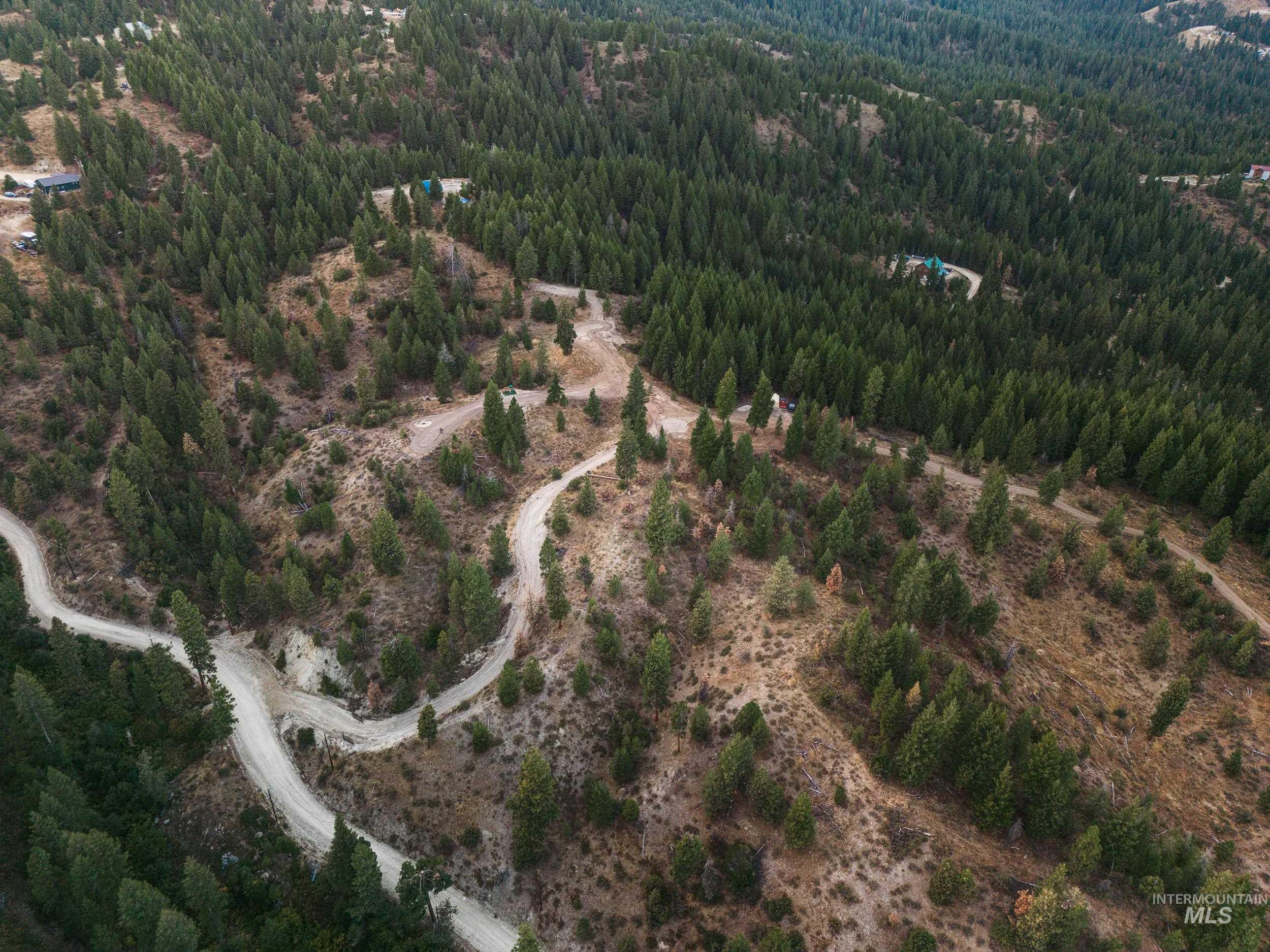 View of property location with a heavily wooded area