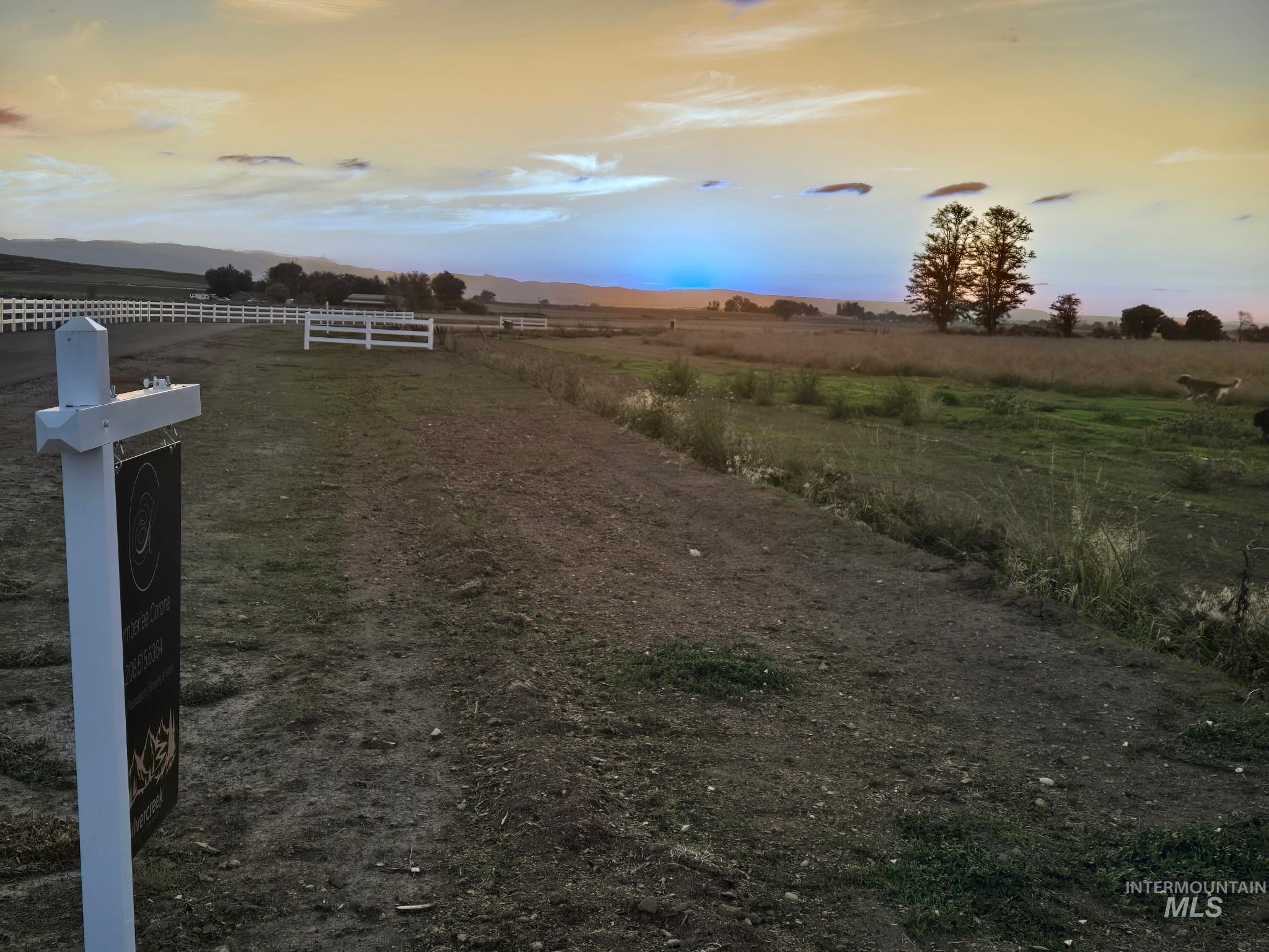 View of yard featuring a view of countryside