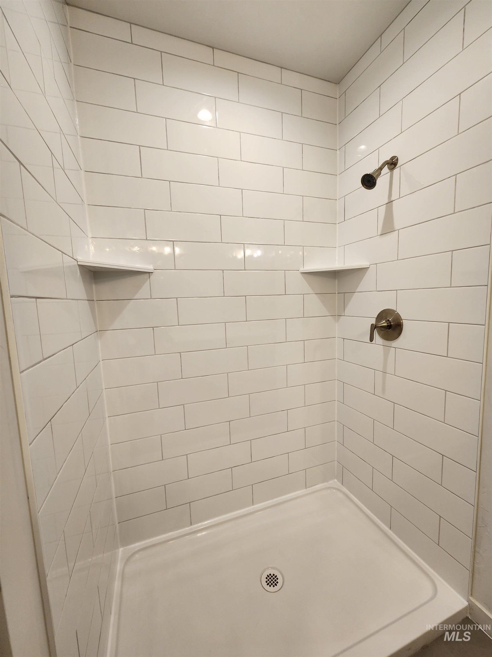 Bathroom with a stall shower