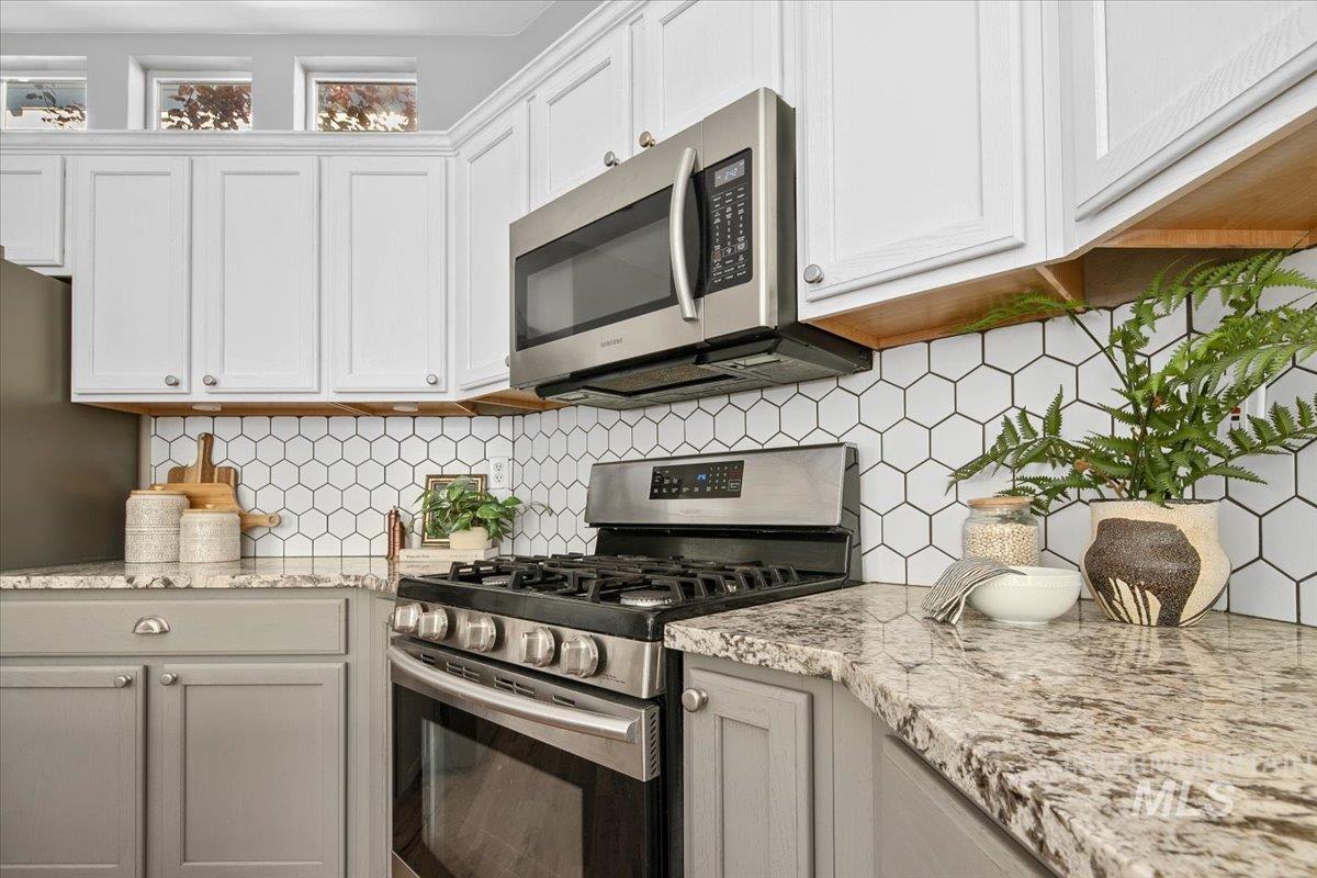 Kitchen featuring stainless steel appliances.
