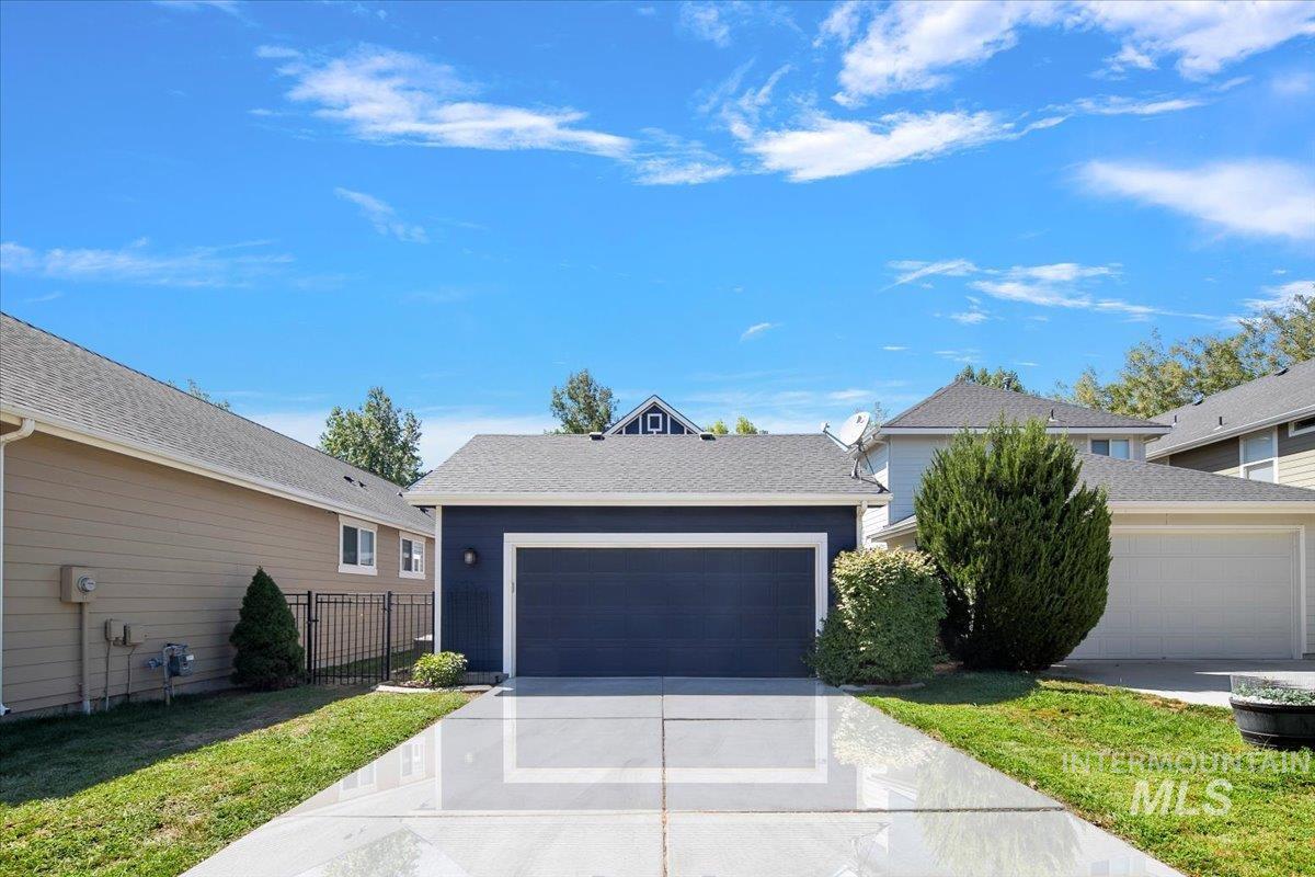 Alley load 3 car (2 car w/1 double deep) garage