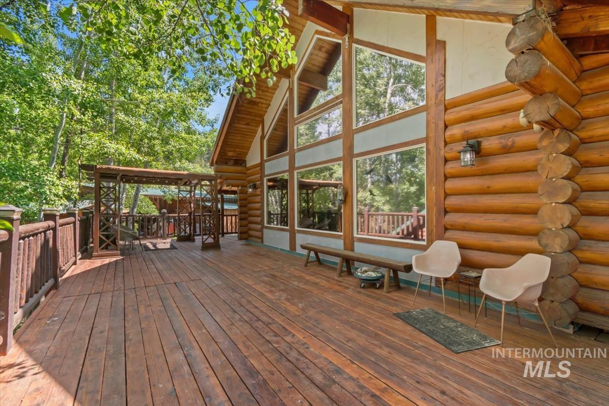 View of wooden terrace