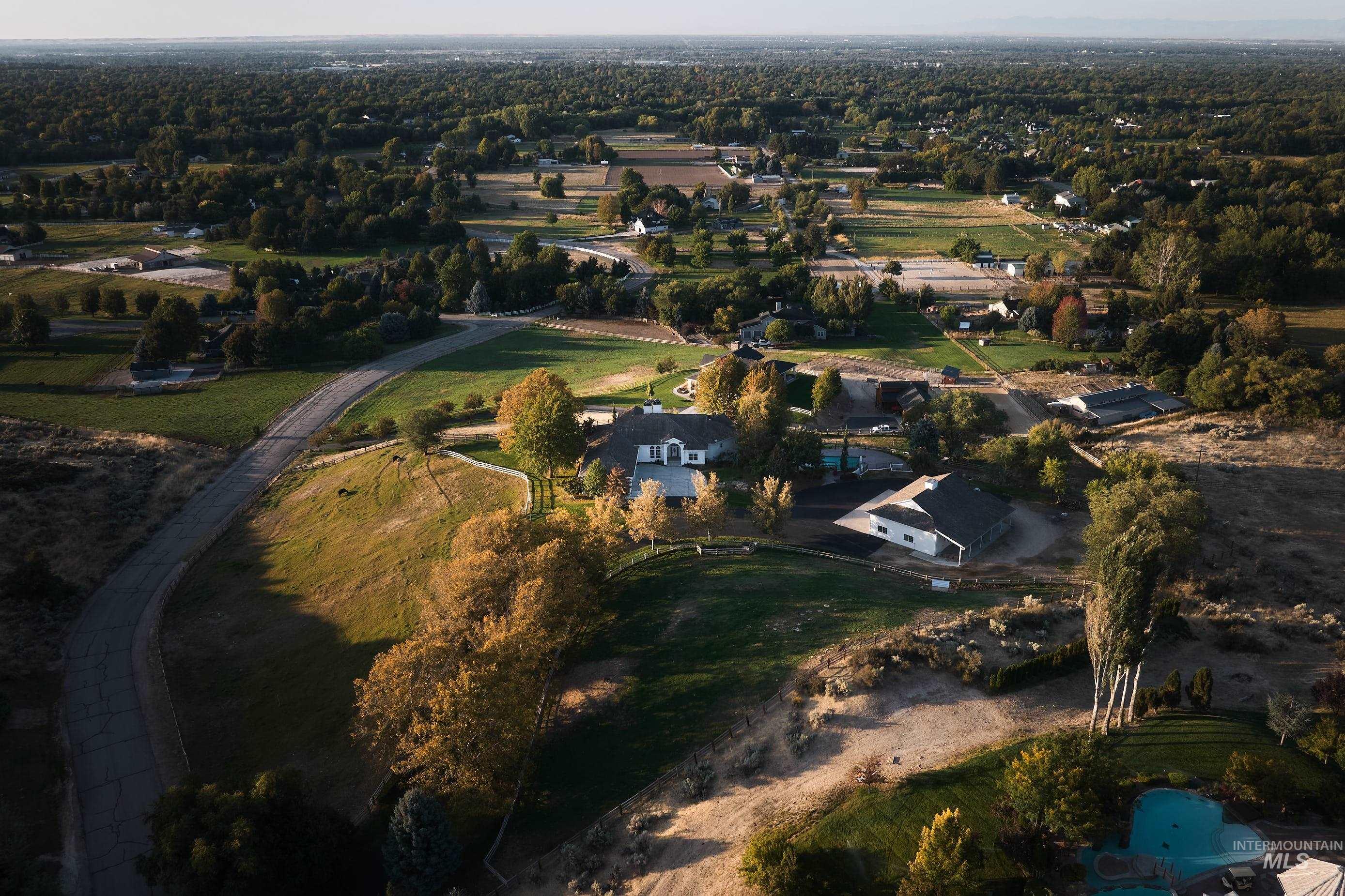 Aerial view of property's location