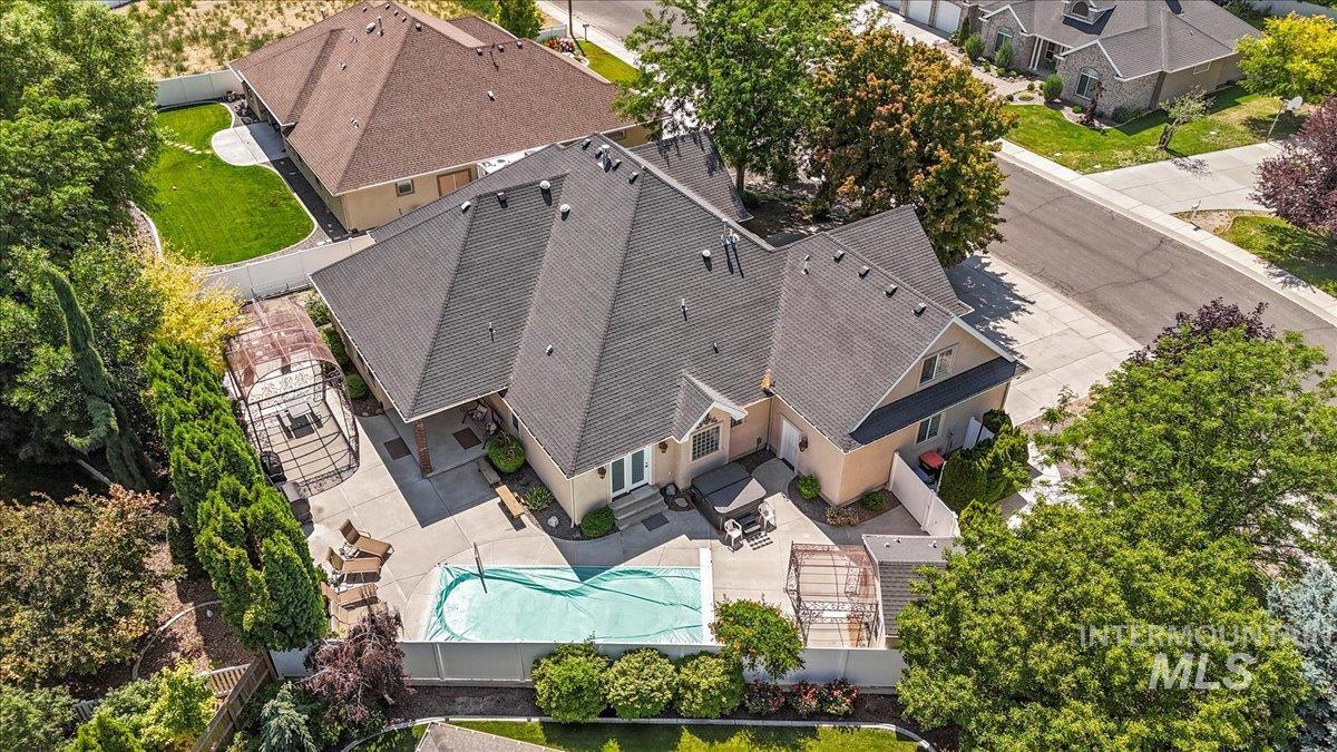 View from above of property