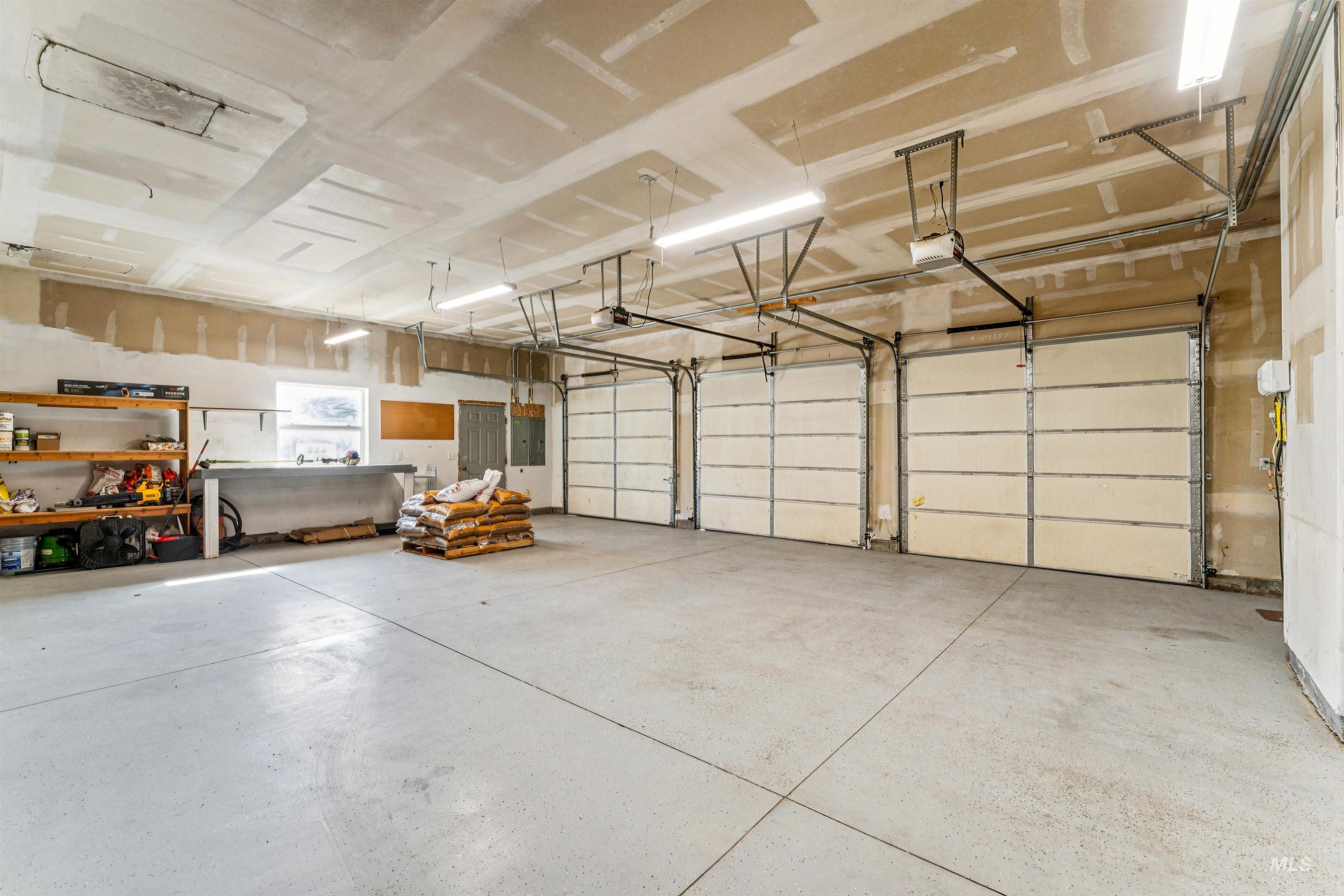 Garage with electric panel