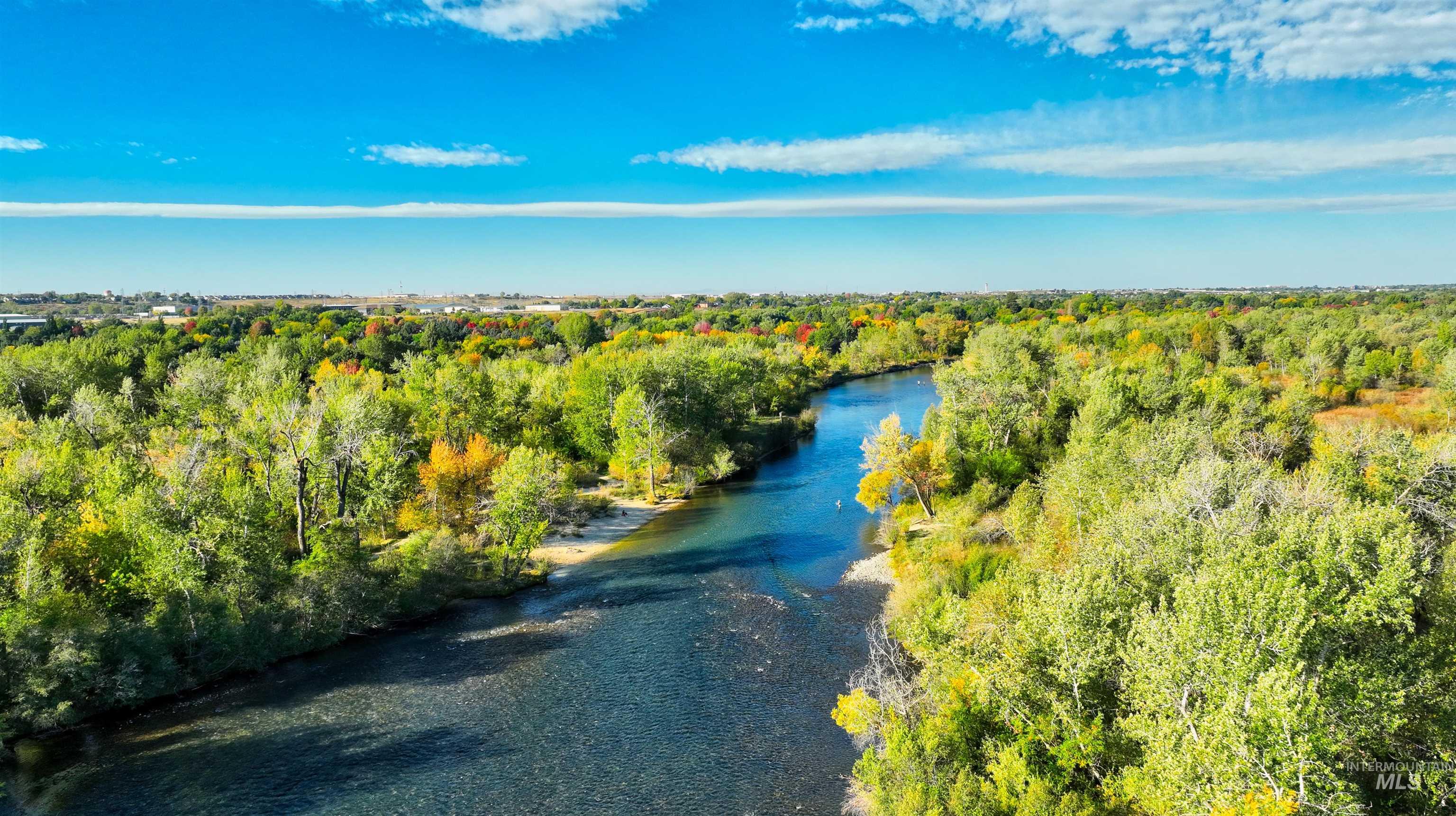 Drone / aerial view of a large body of water