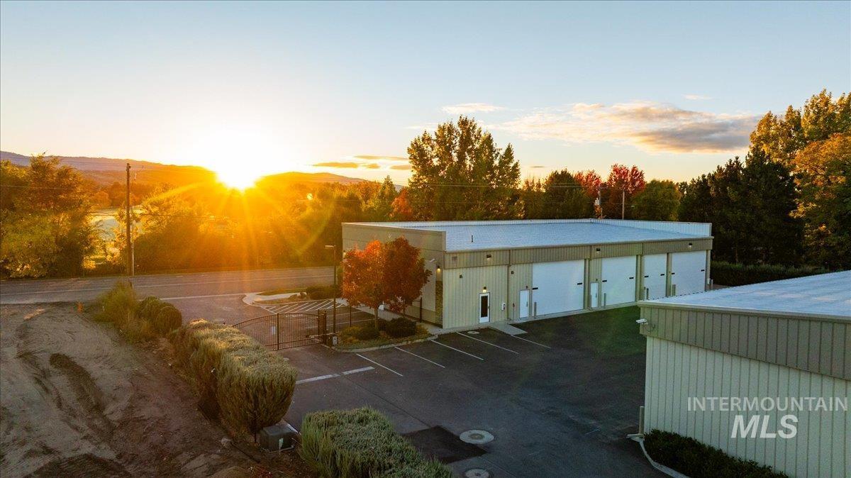 View of outdoor structure at dusk
