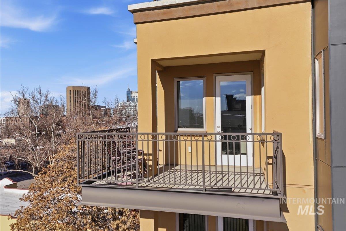 Balcony with a city view