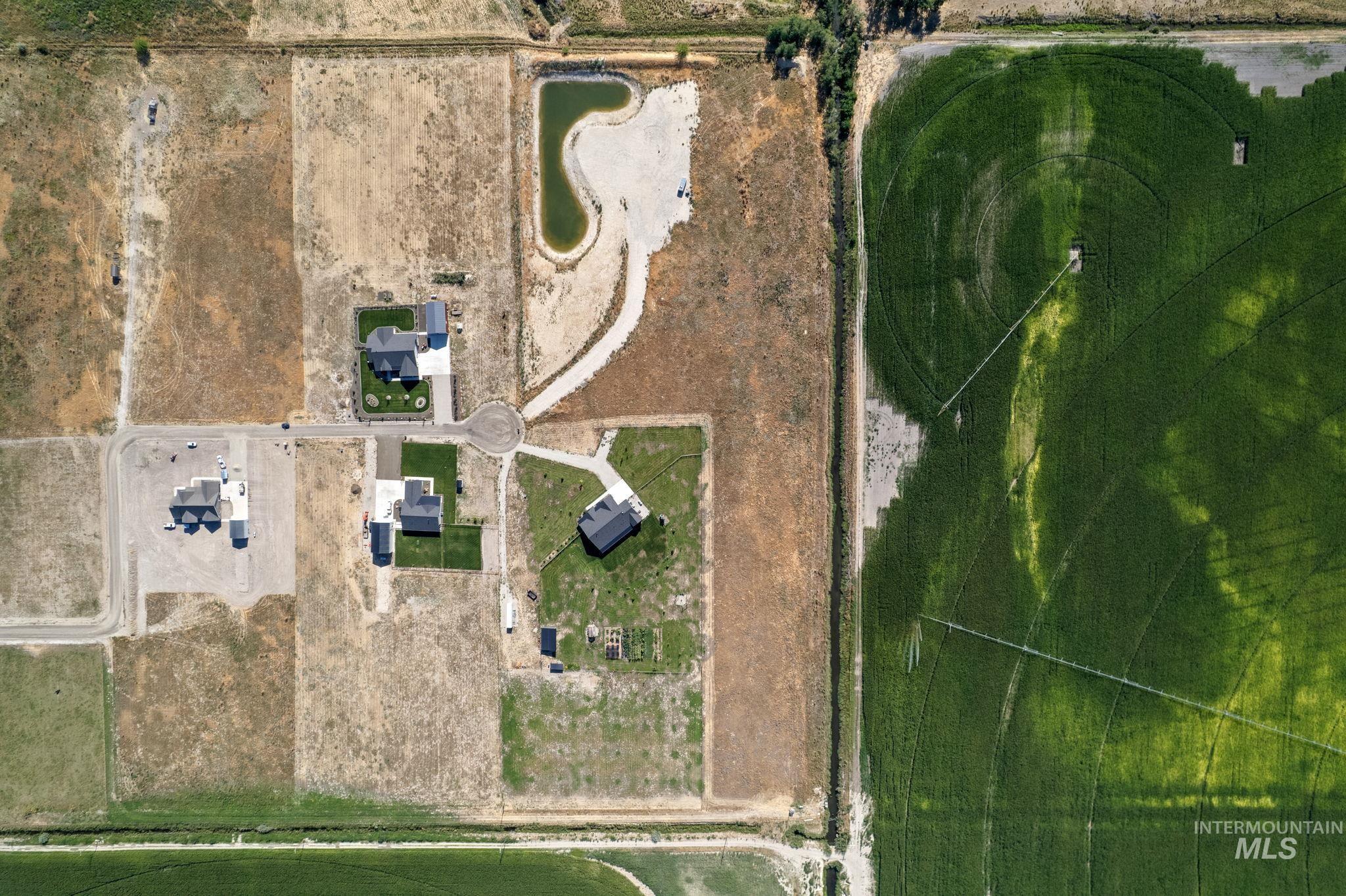 Bird's eye view of a large body of water