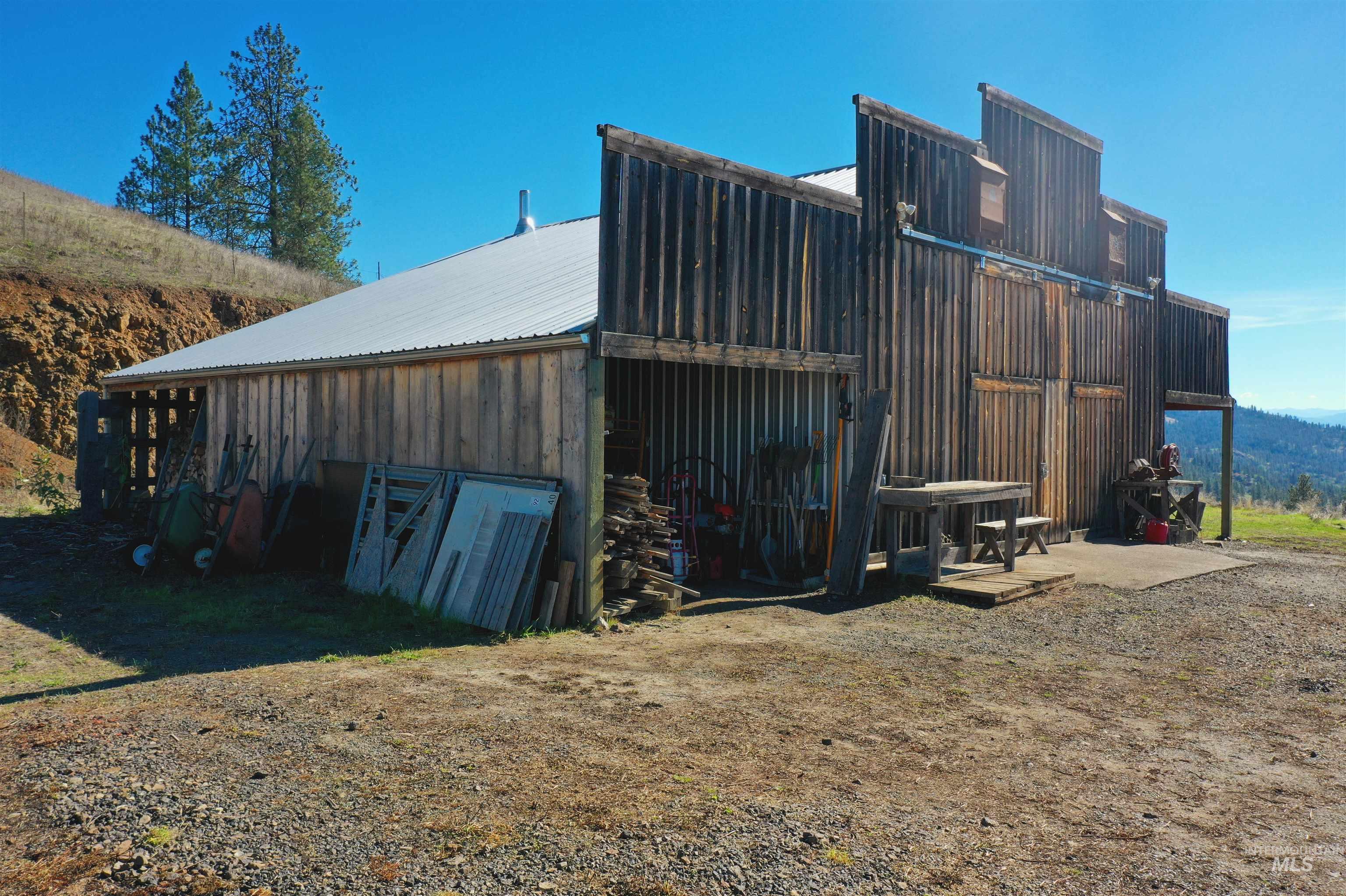 View of pole building