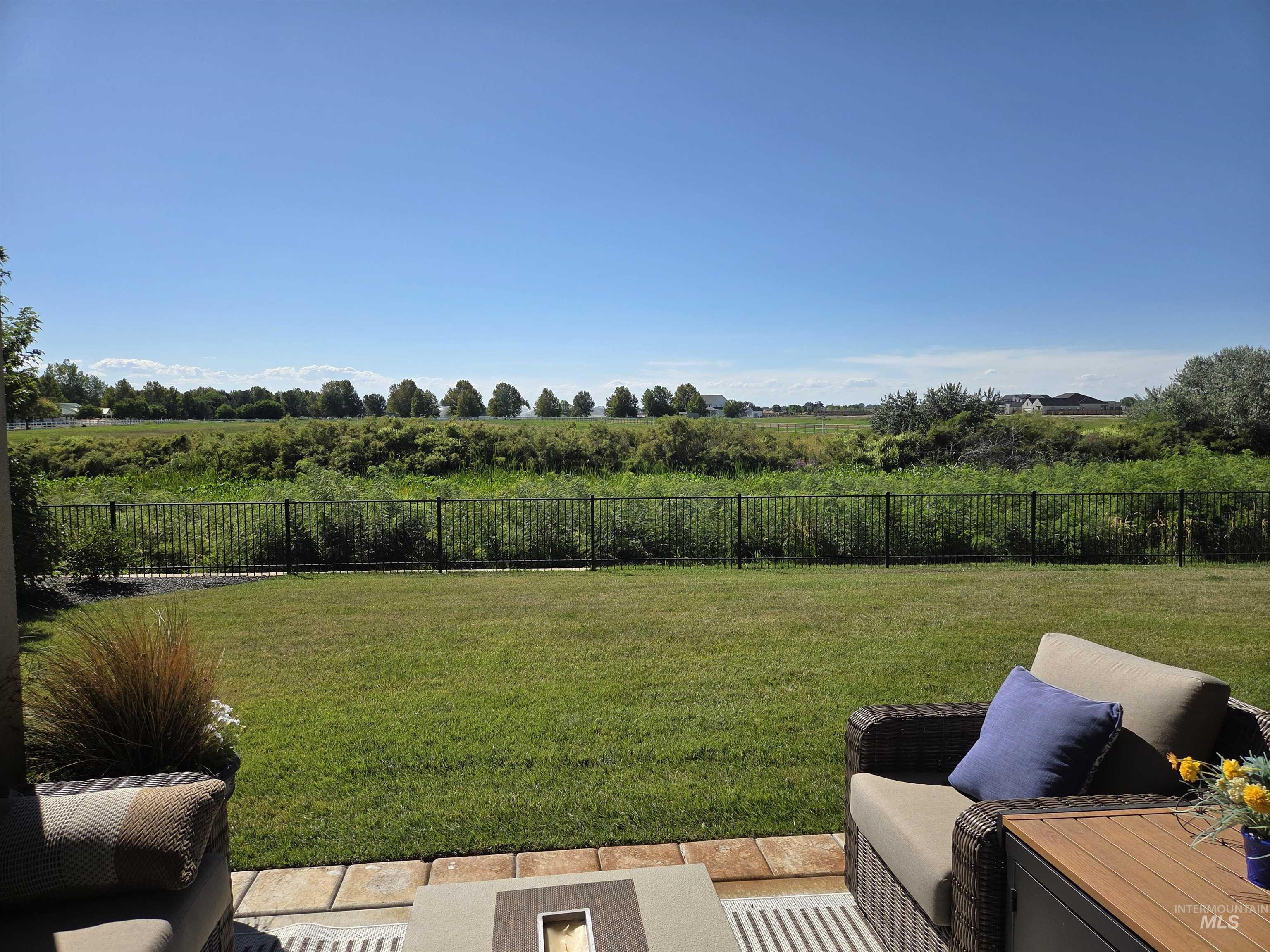 View of yard featuring a view of countryside