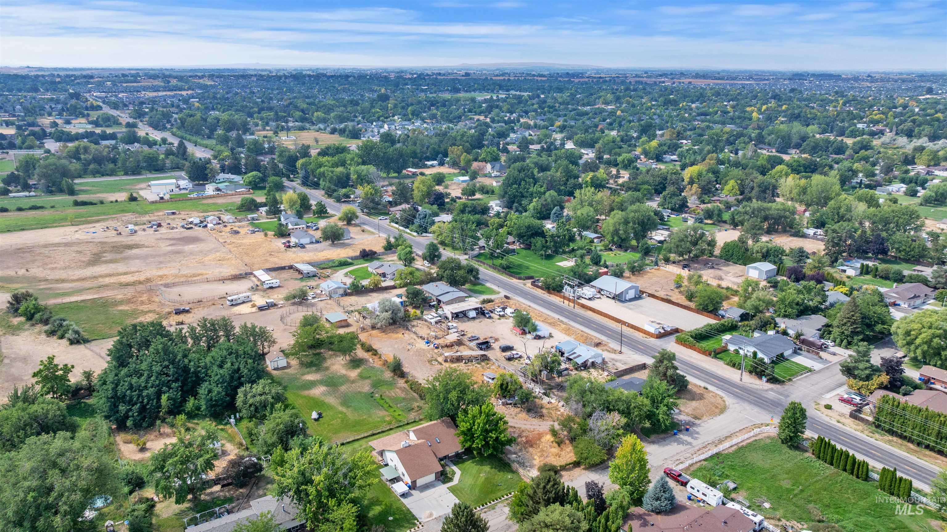 Aerial overview of property's location
