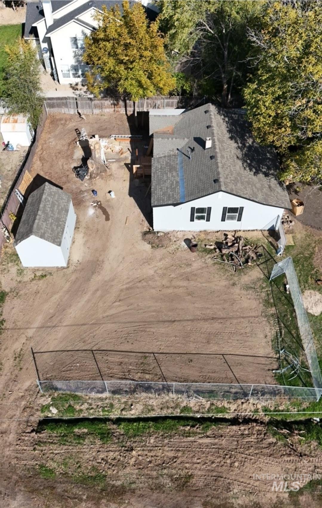 View from above of property