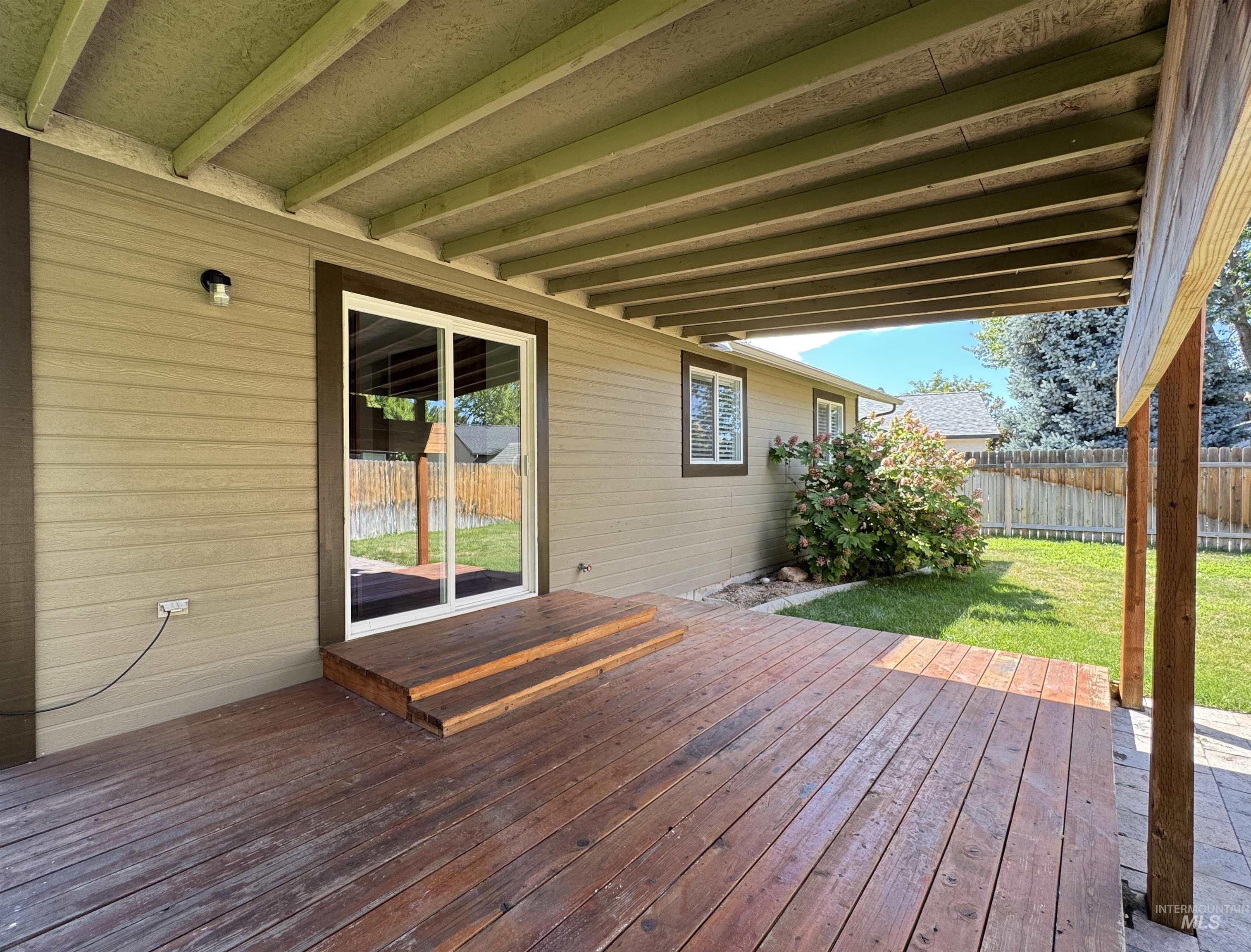 View of wooden terrace