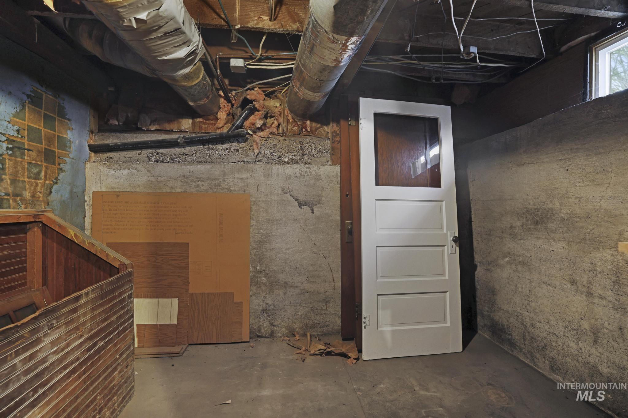 View of unfinished below grade area