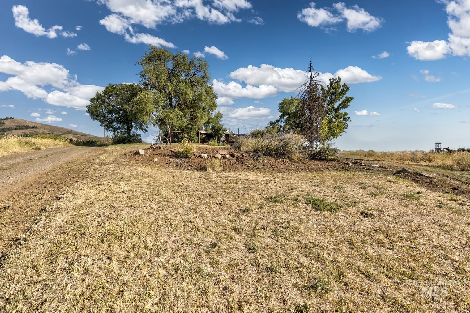 View of yard with a view of countryside