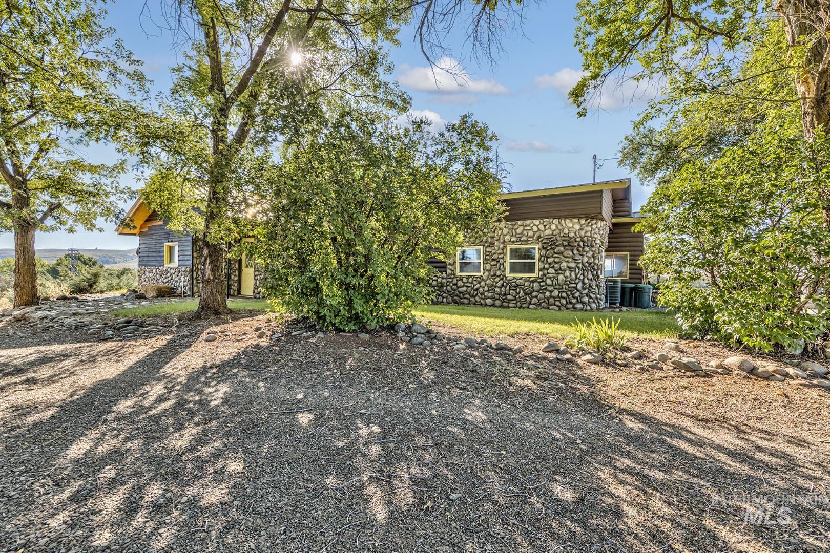 View of front facade with stone siding