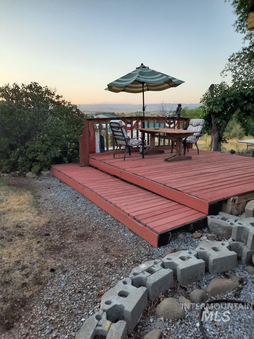 View of wooden terrace