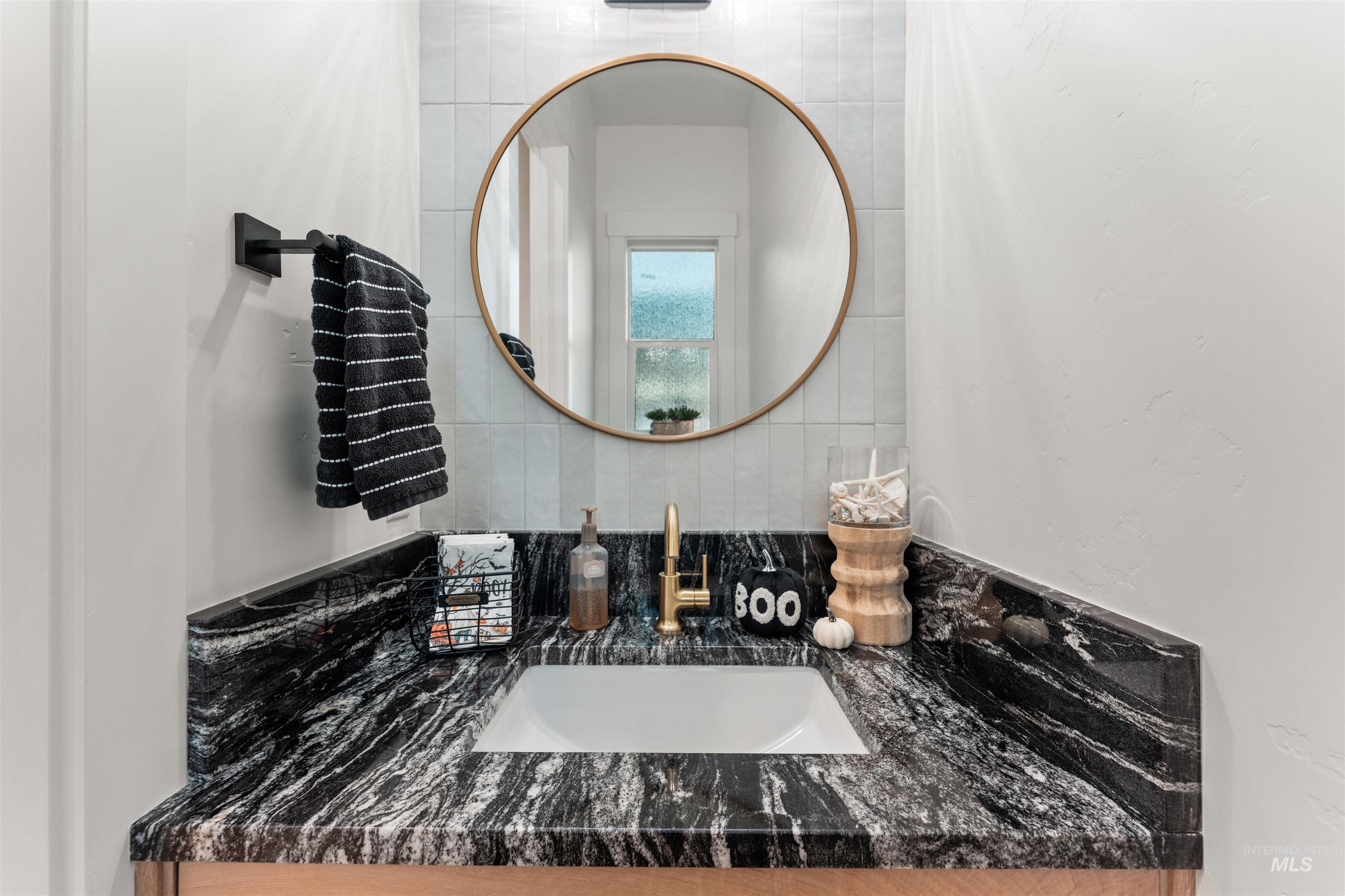 Bathroom featuring vanity