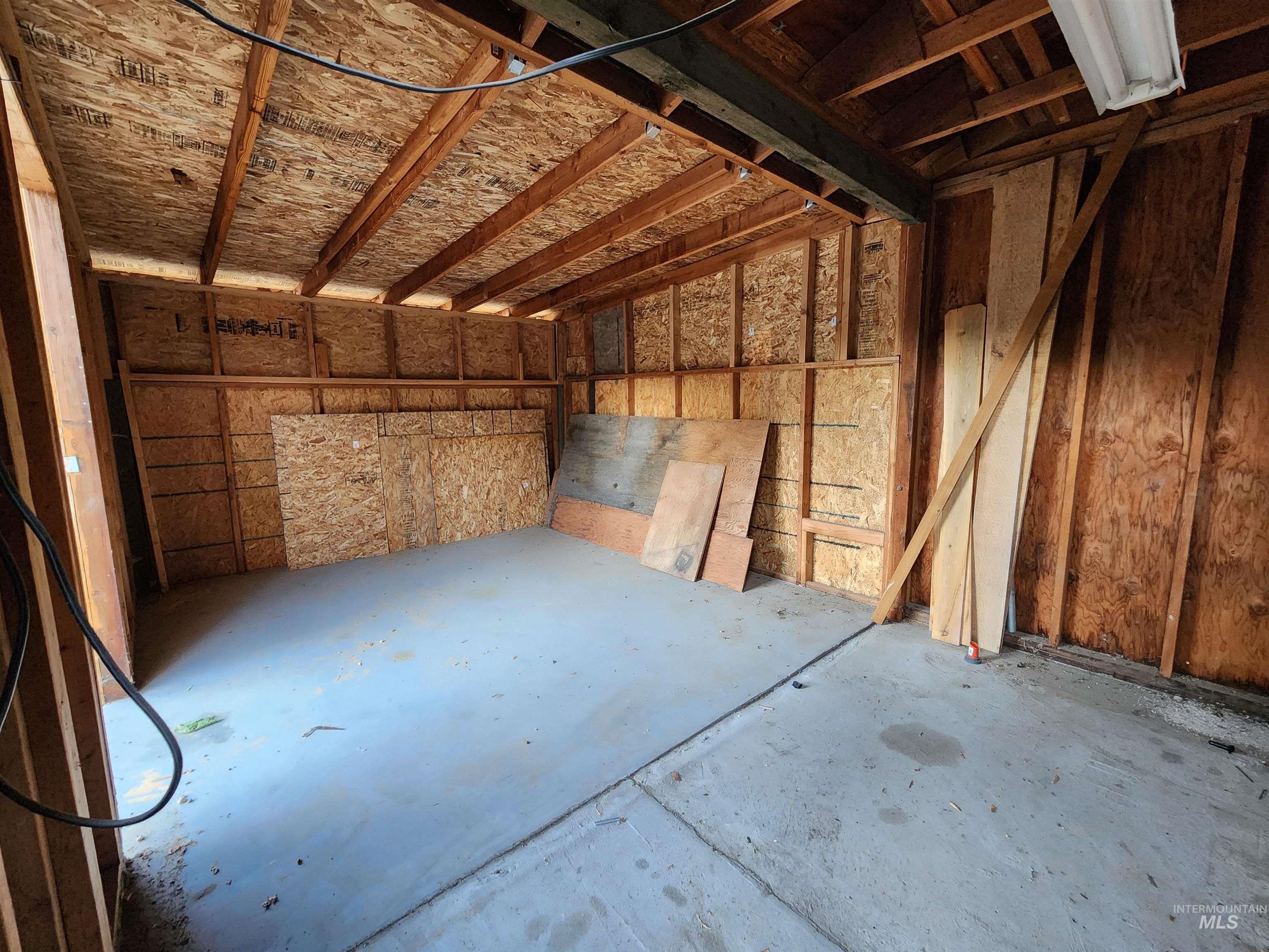 Storage room featuring a garage