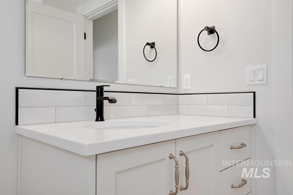 Bathroom featuring vanity