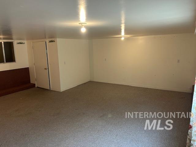 Below grade area with baseboards