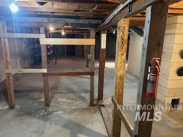 View of unfinished below grade area