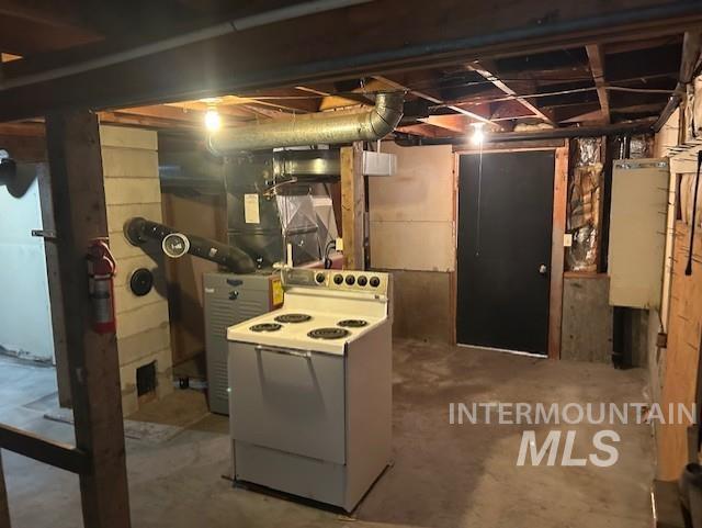 View of unfinished below grade area