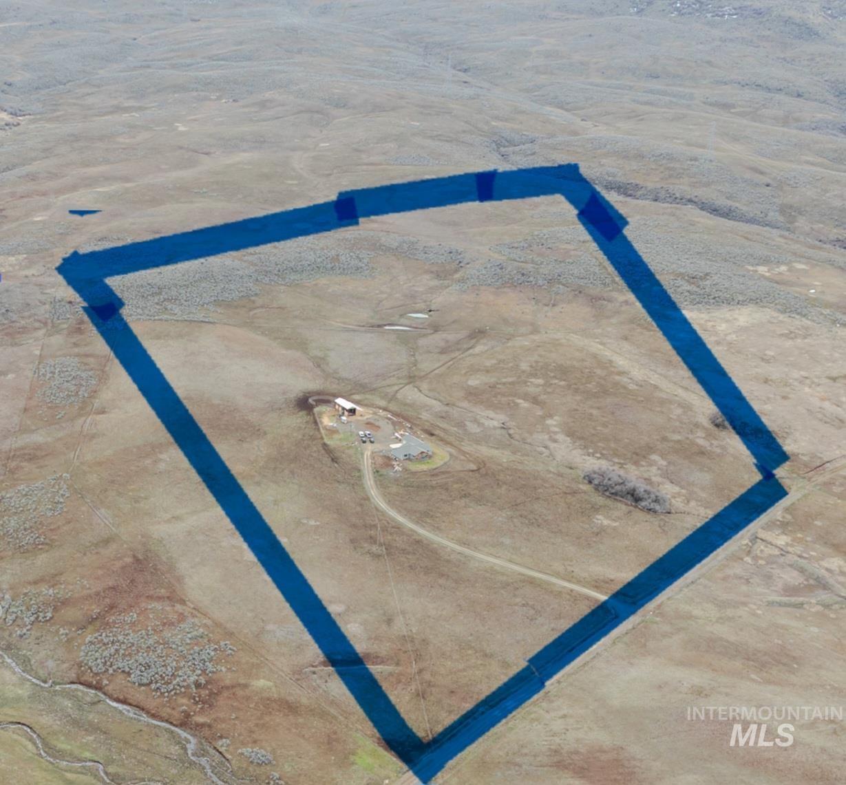Aerial view of 40 acre property