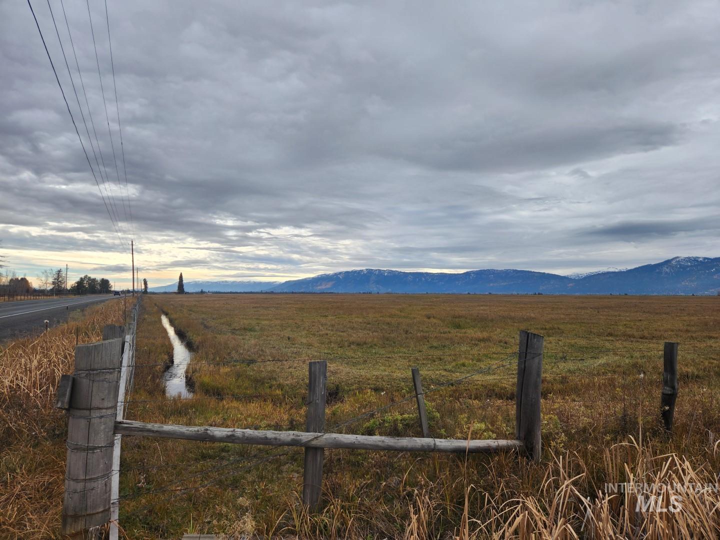 Mountain view with rural landscape and a pastoral area