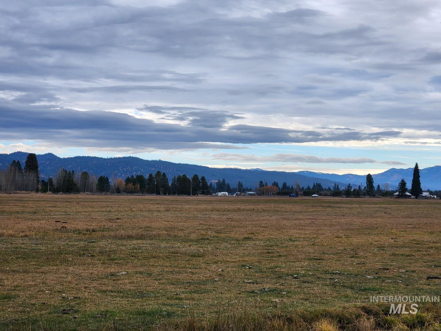 Mountain view with rural landscape