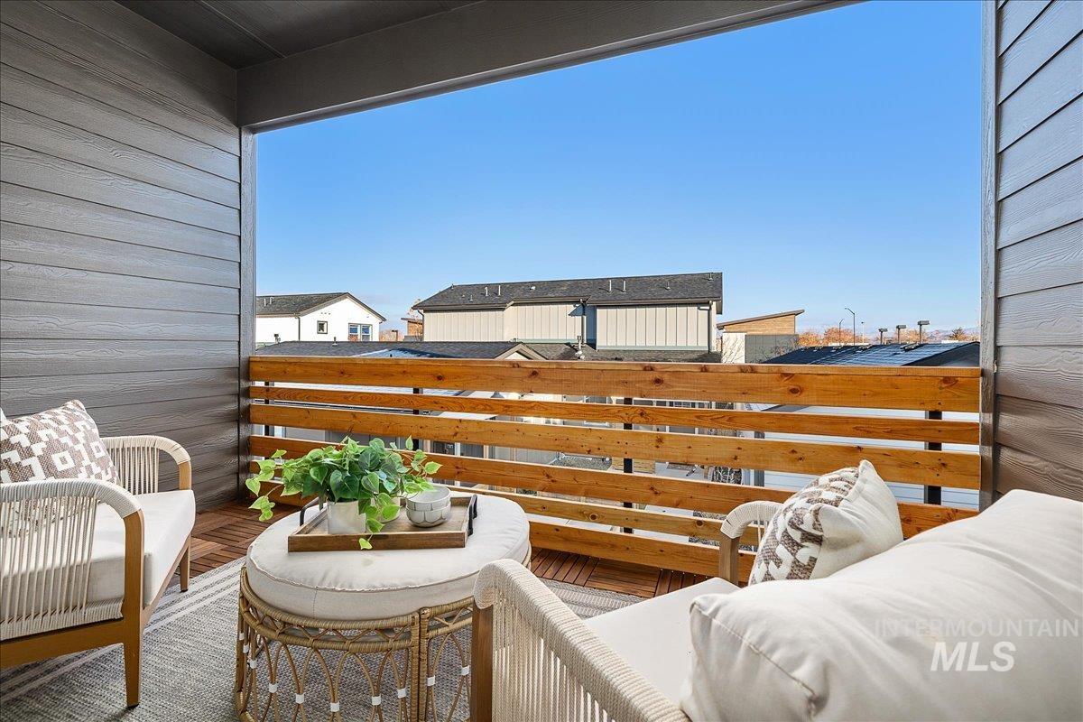 Balcony with an outdoor living space
