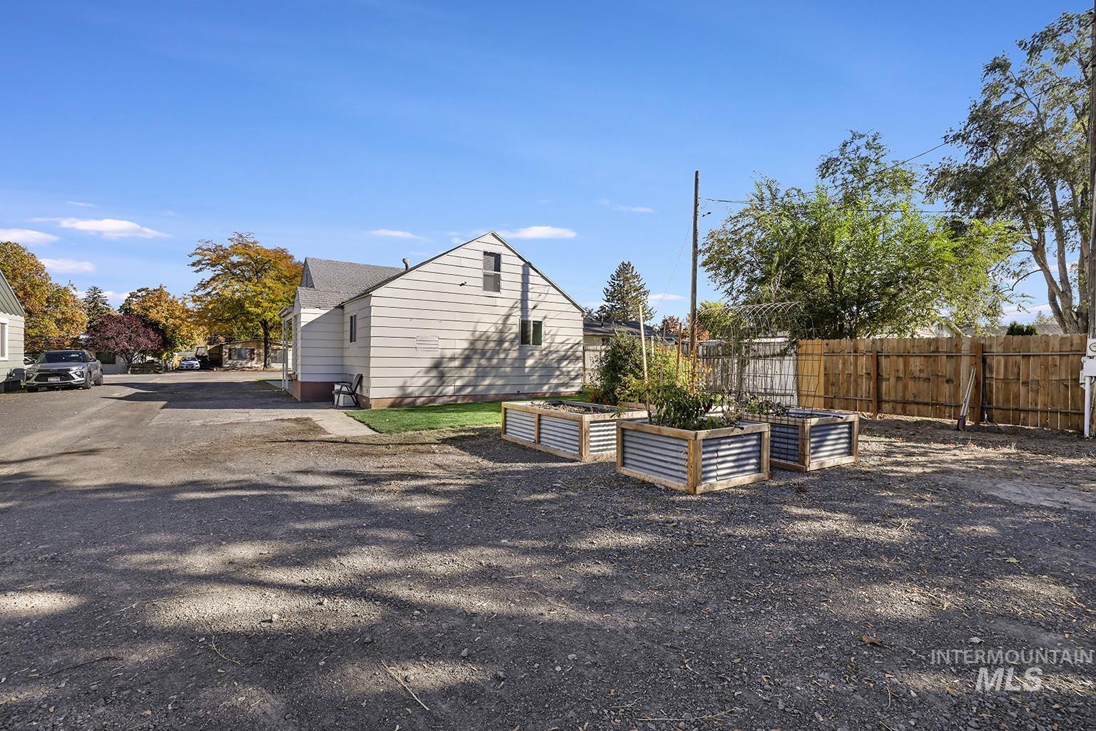View of yard featuring a garden
