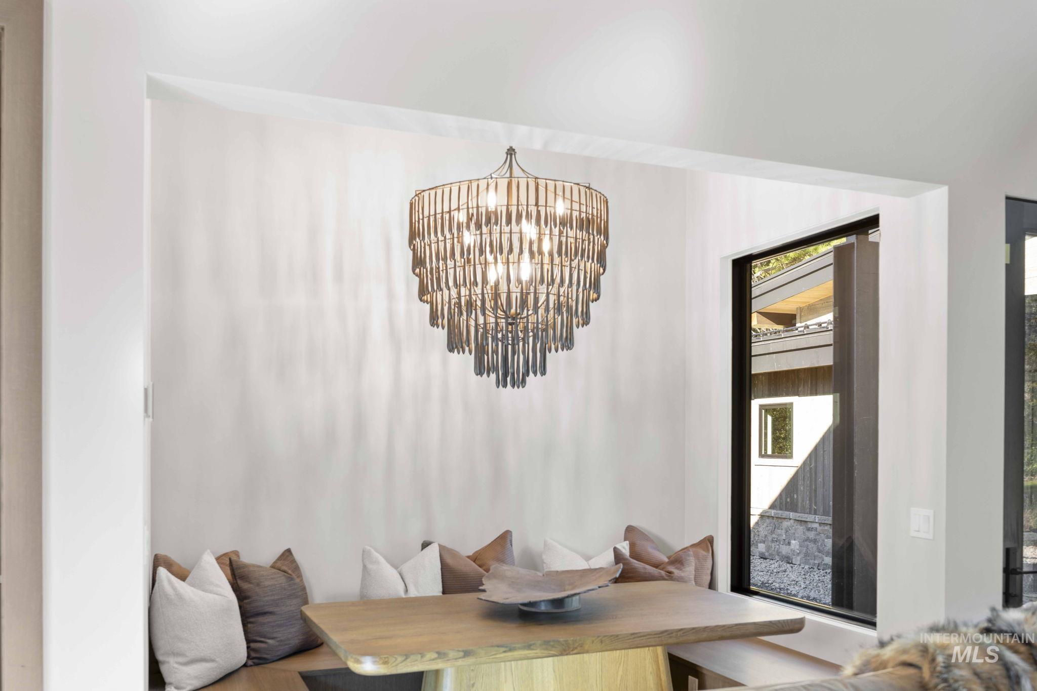 Dining room featuring a chandelier