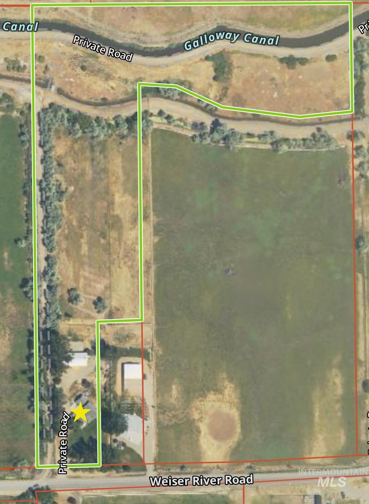 Map of property location with property boundaries highlighted