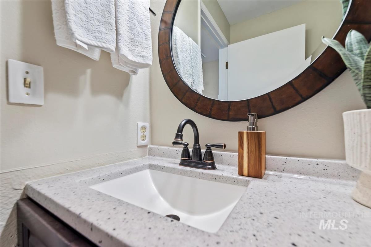 Bathroom featuring vanity