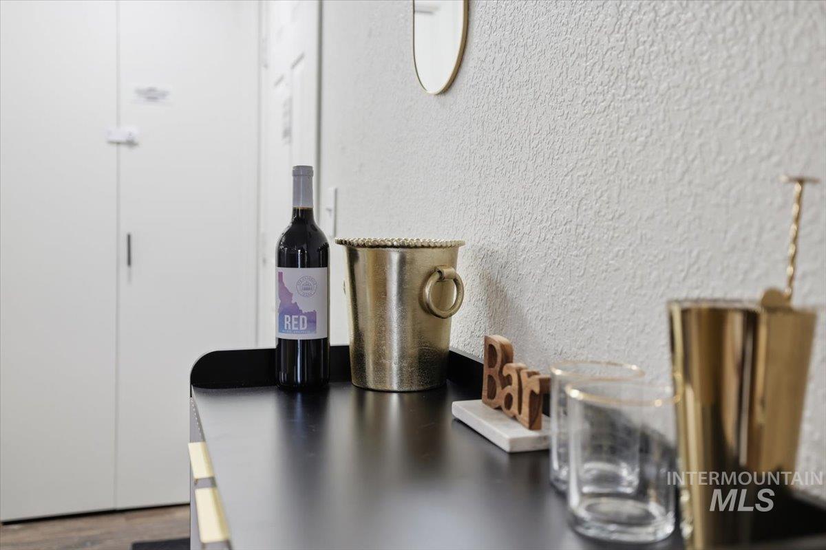 Detailed view of a textured wall