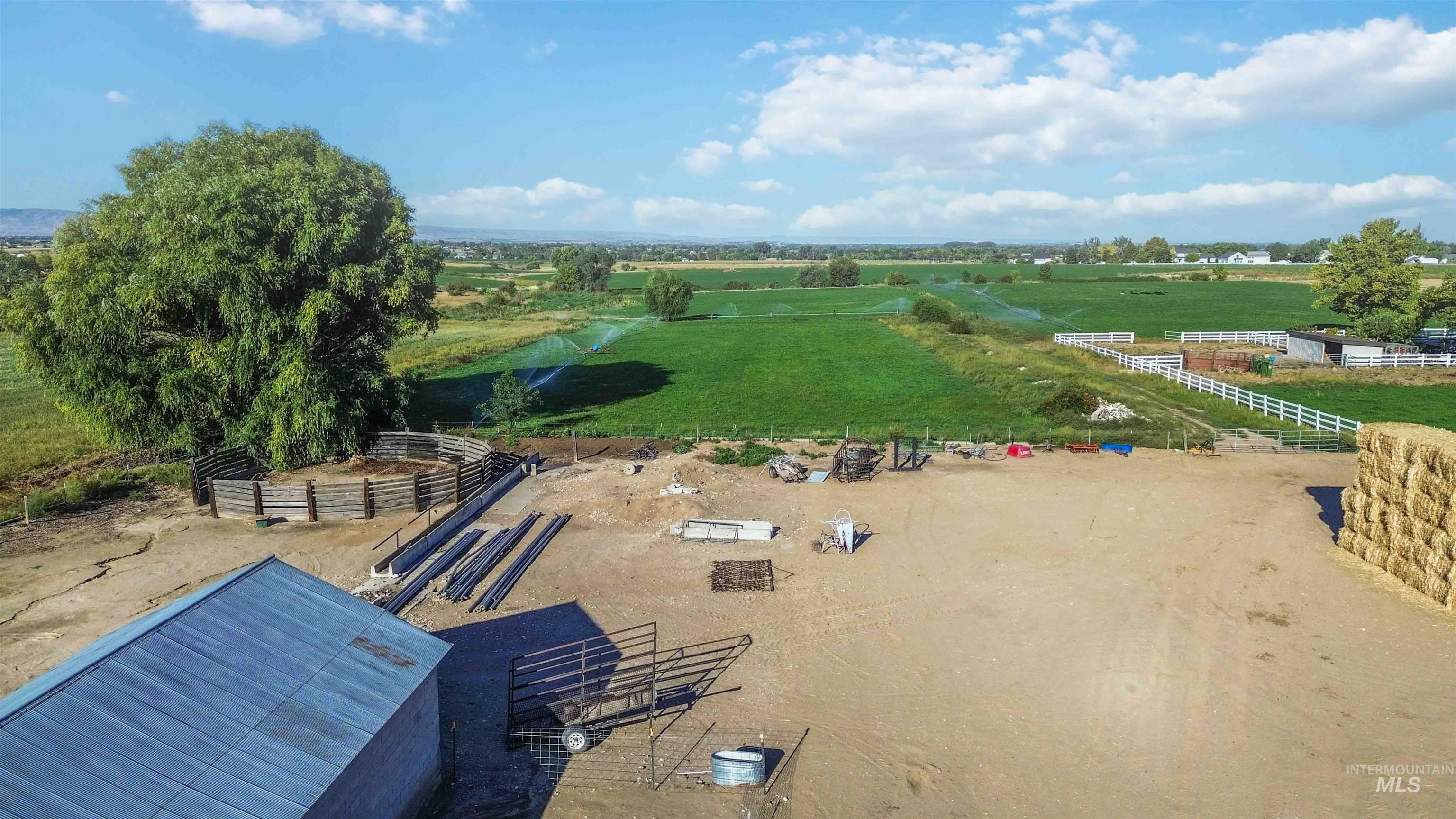 Aerial view of sparsely populated area