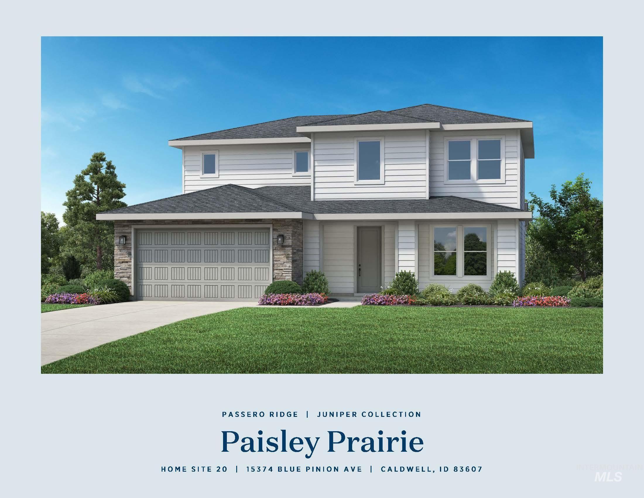 View of front of house featuring a front yard, a shingled roof, driveway, and stone siding