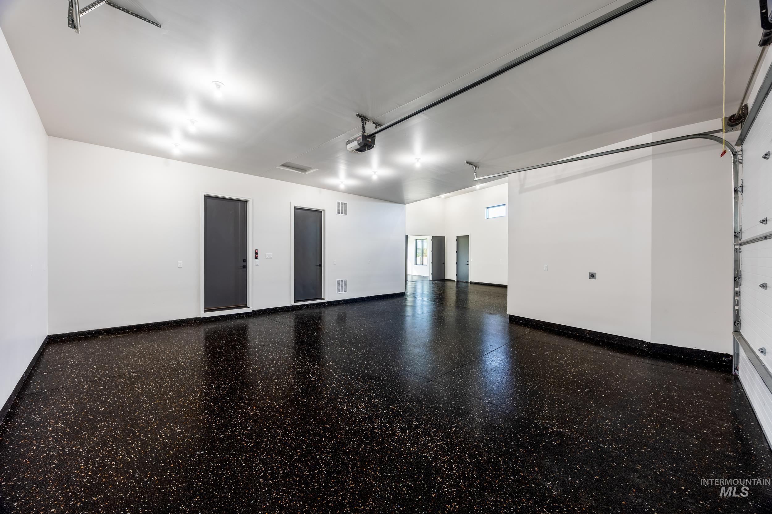 Garage with baseboards