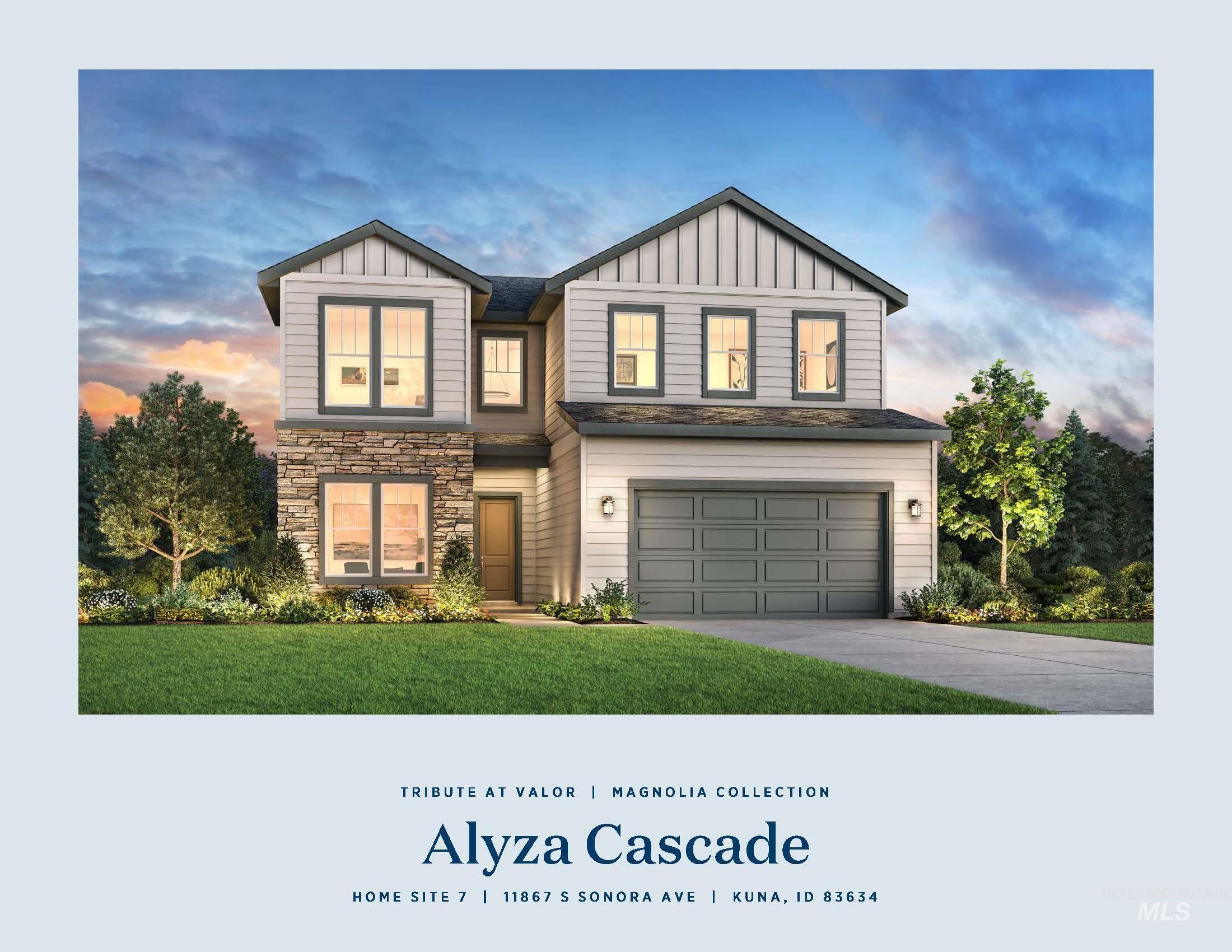 Contemporary two-story residence featuring a combination of horizontal siding, vertical board and batten accents, and stone veneer detailing