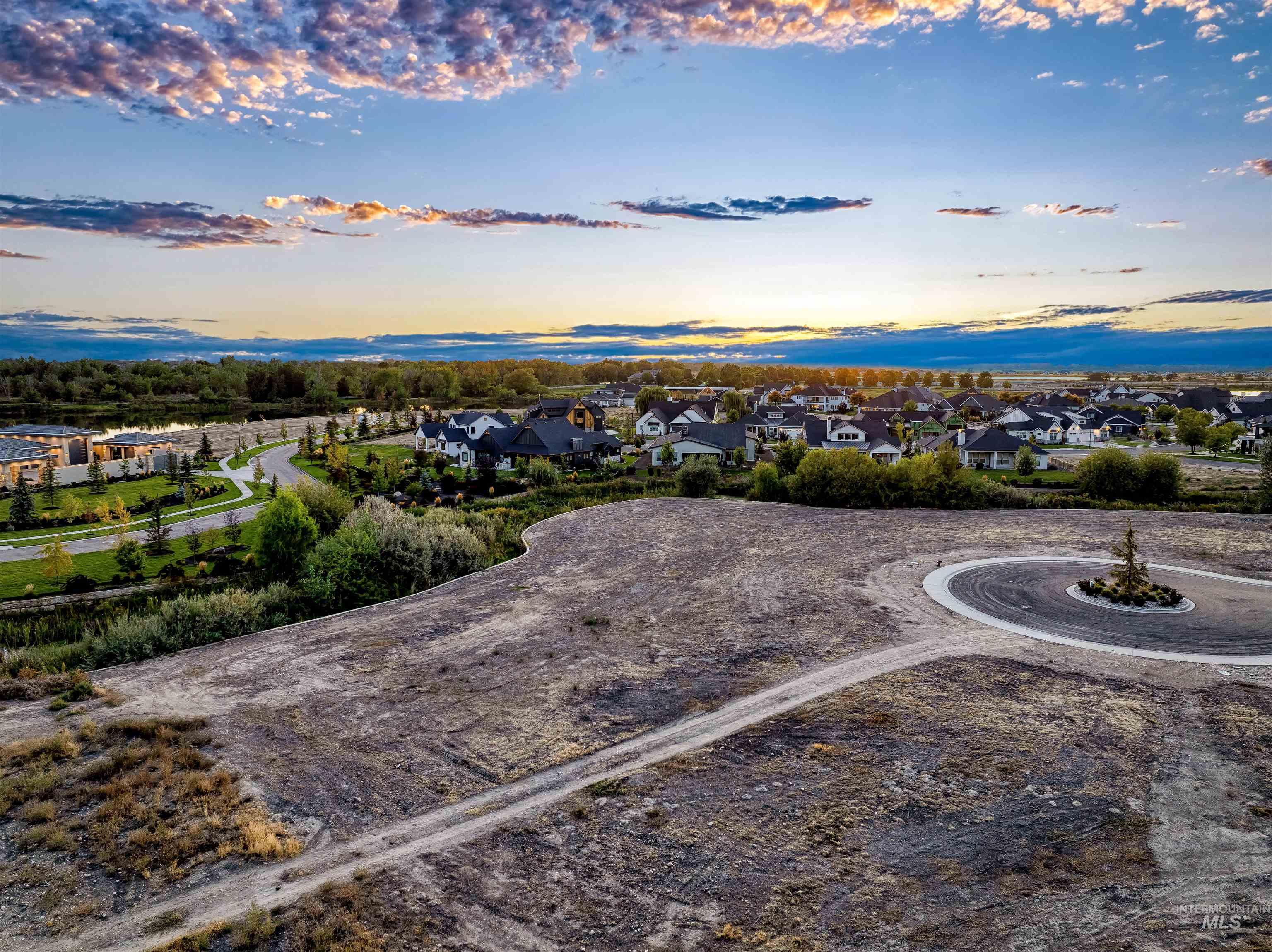 Aerial view of residential area
