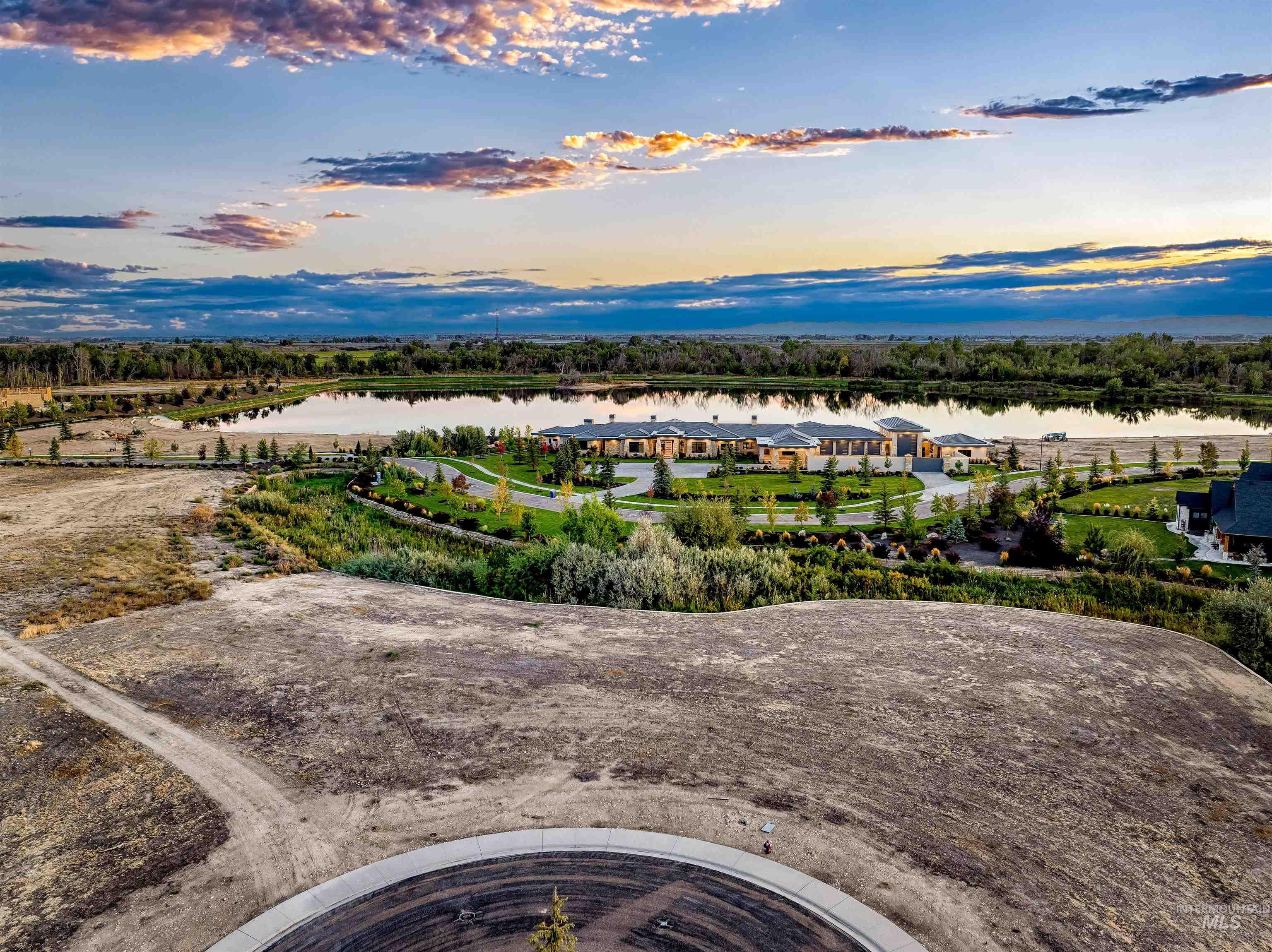 Drone / aerial view of a large body of water