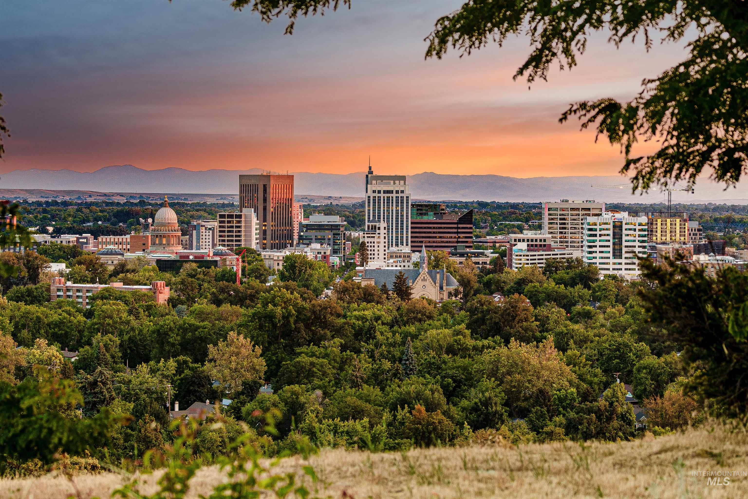View of city with a mountainous background