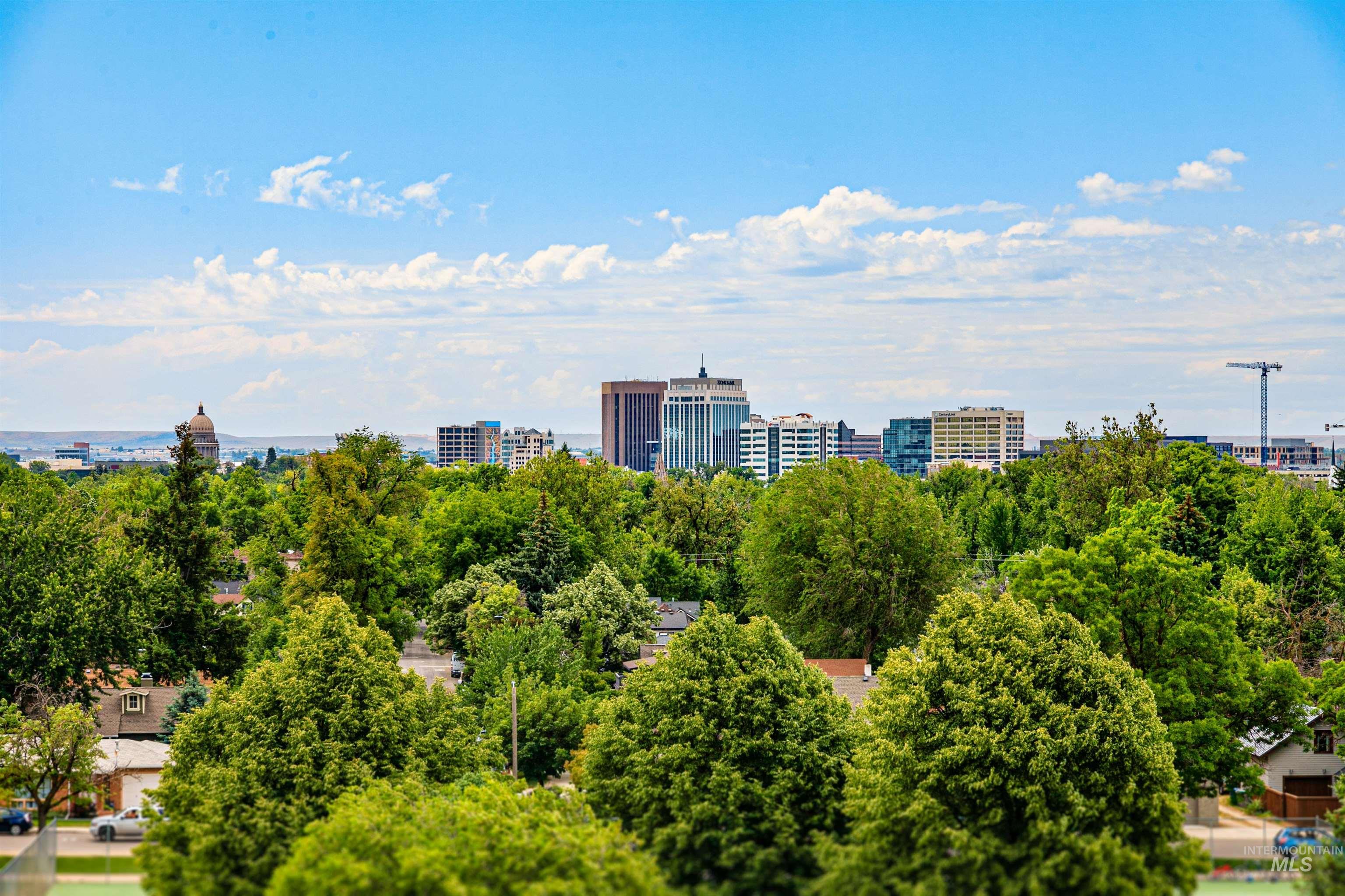 View of city featuring a tree filled landscape