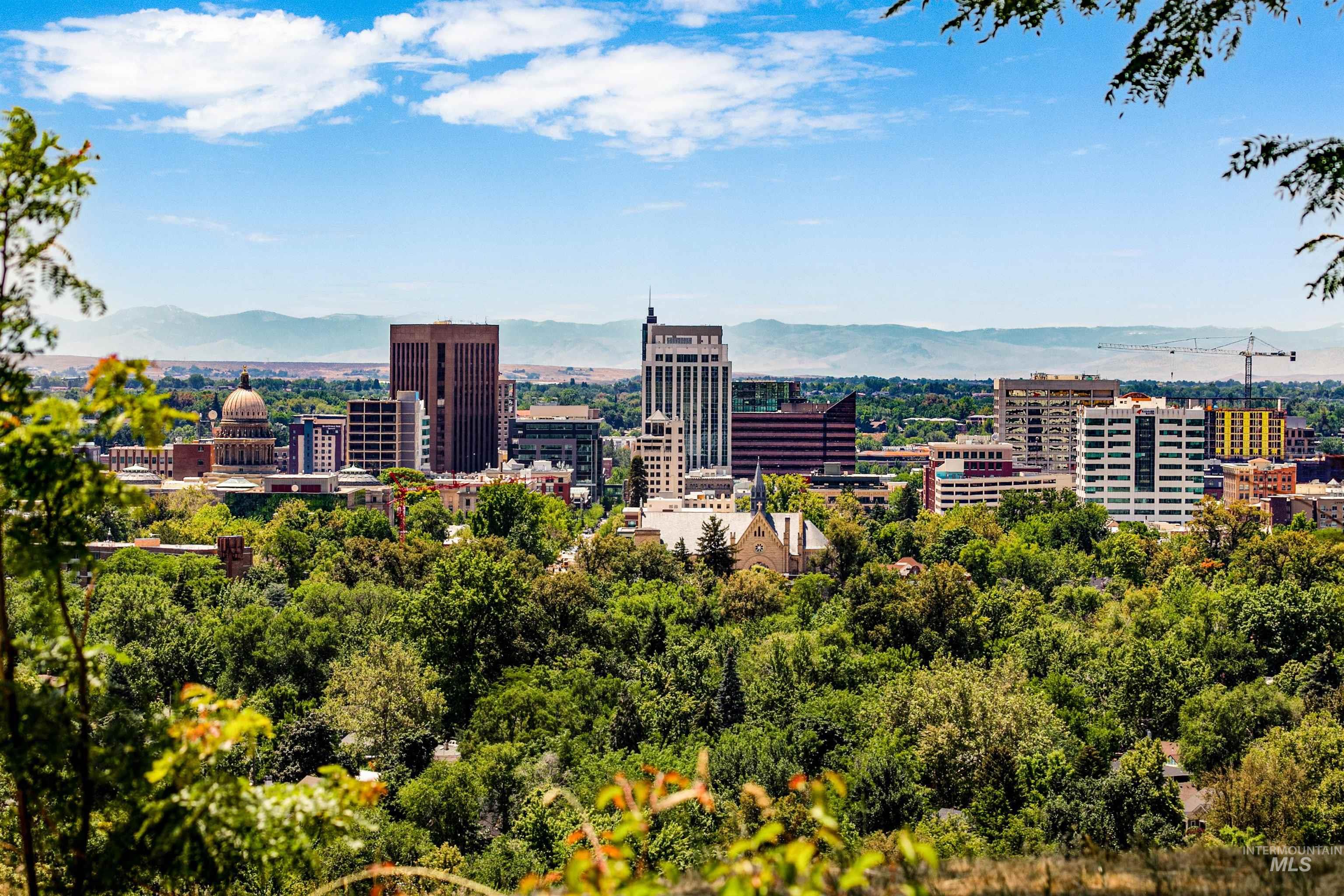 View of city with a mountainous background