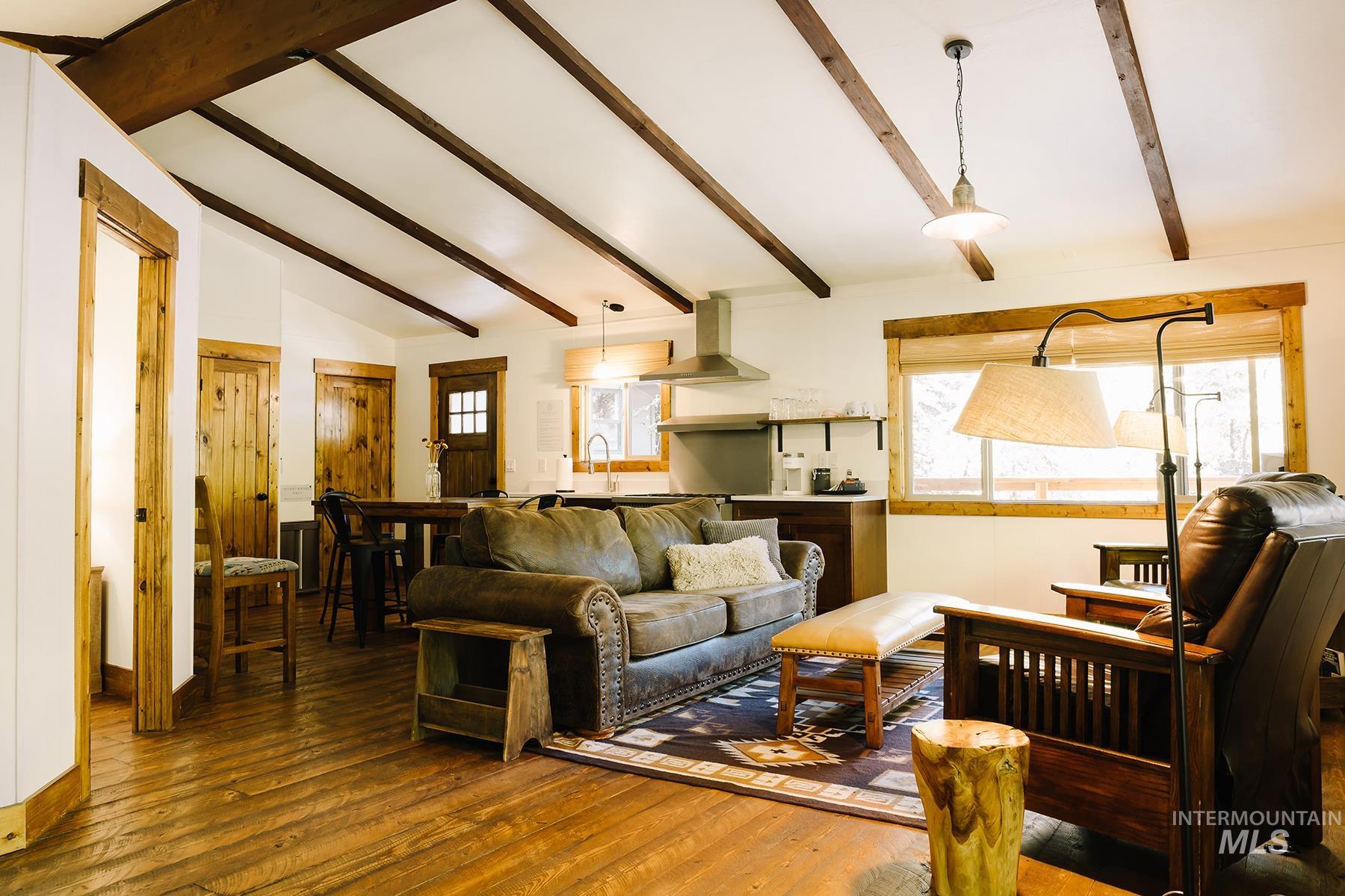 Living room featuring hardwood / wood-style floors